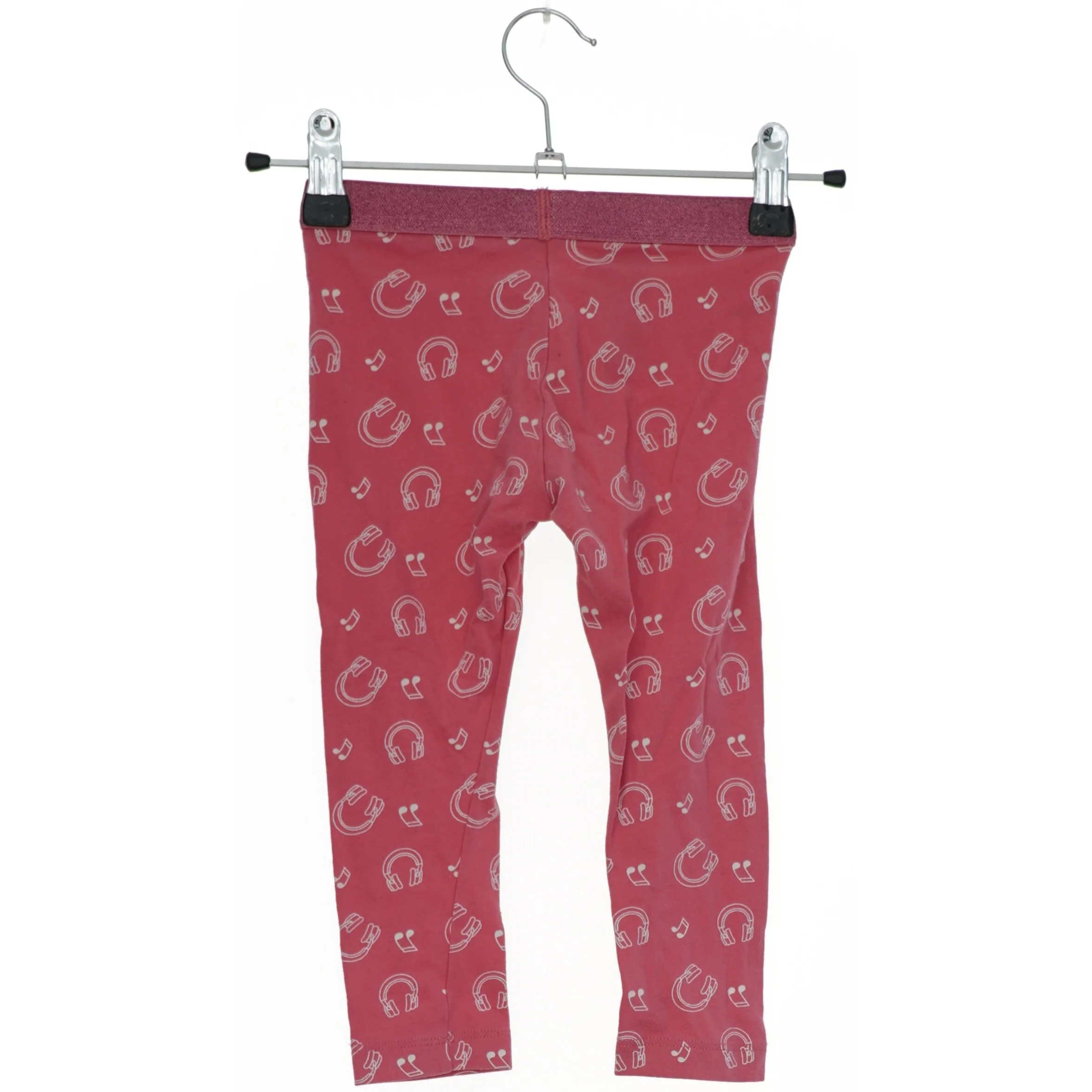 Røde leggings med hovedtelefon-mønster fra Lupilu (str. 92)