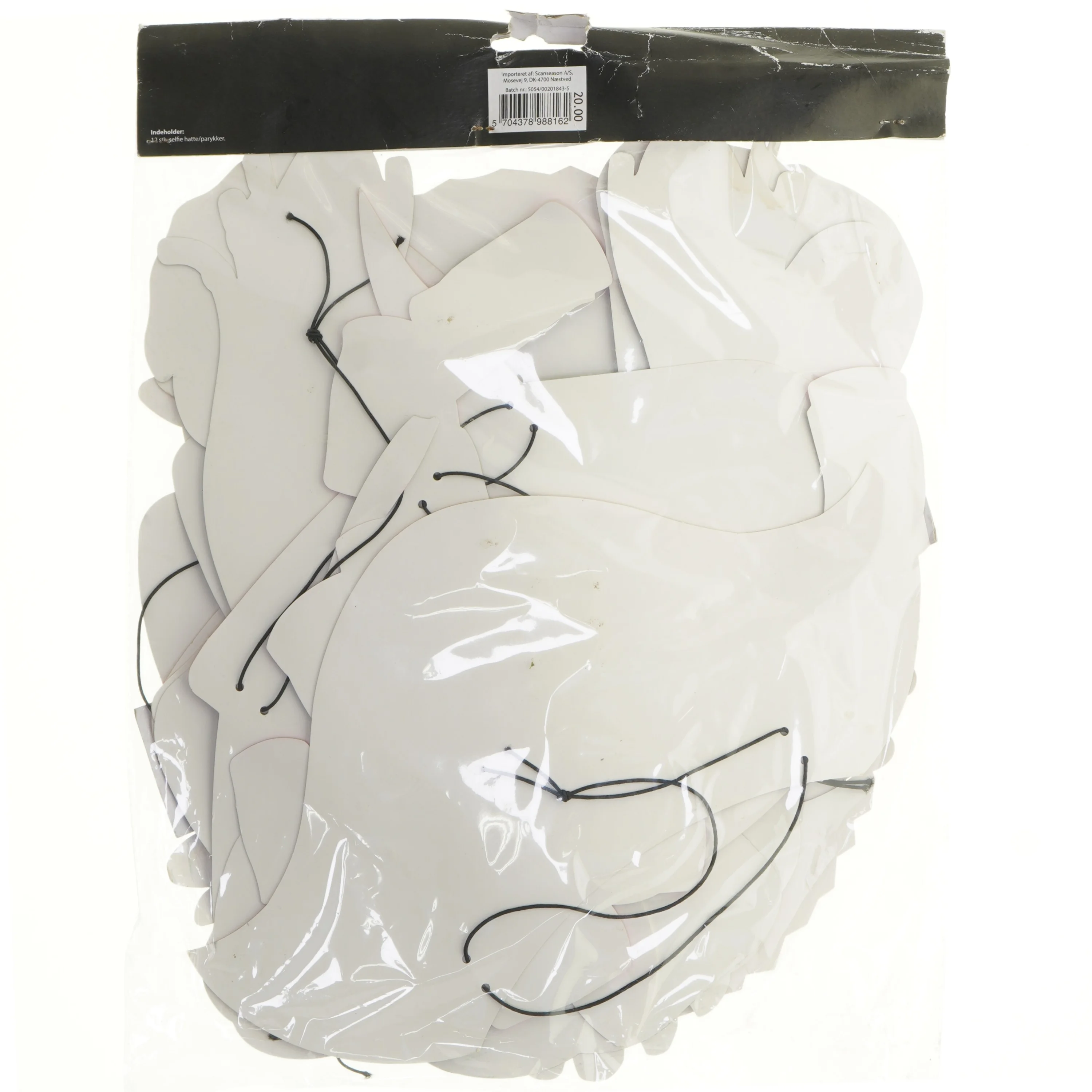 Selvhæftende hatte/parykker til selfies (str. 30x35 cm)