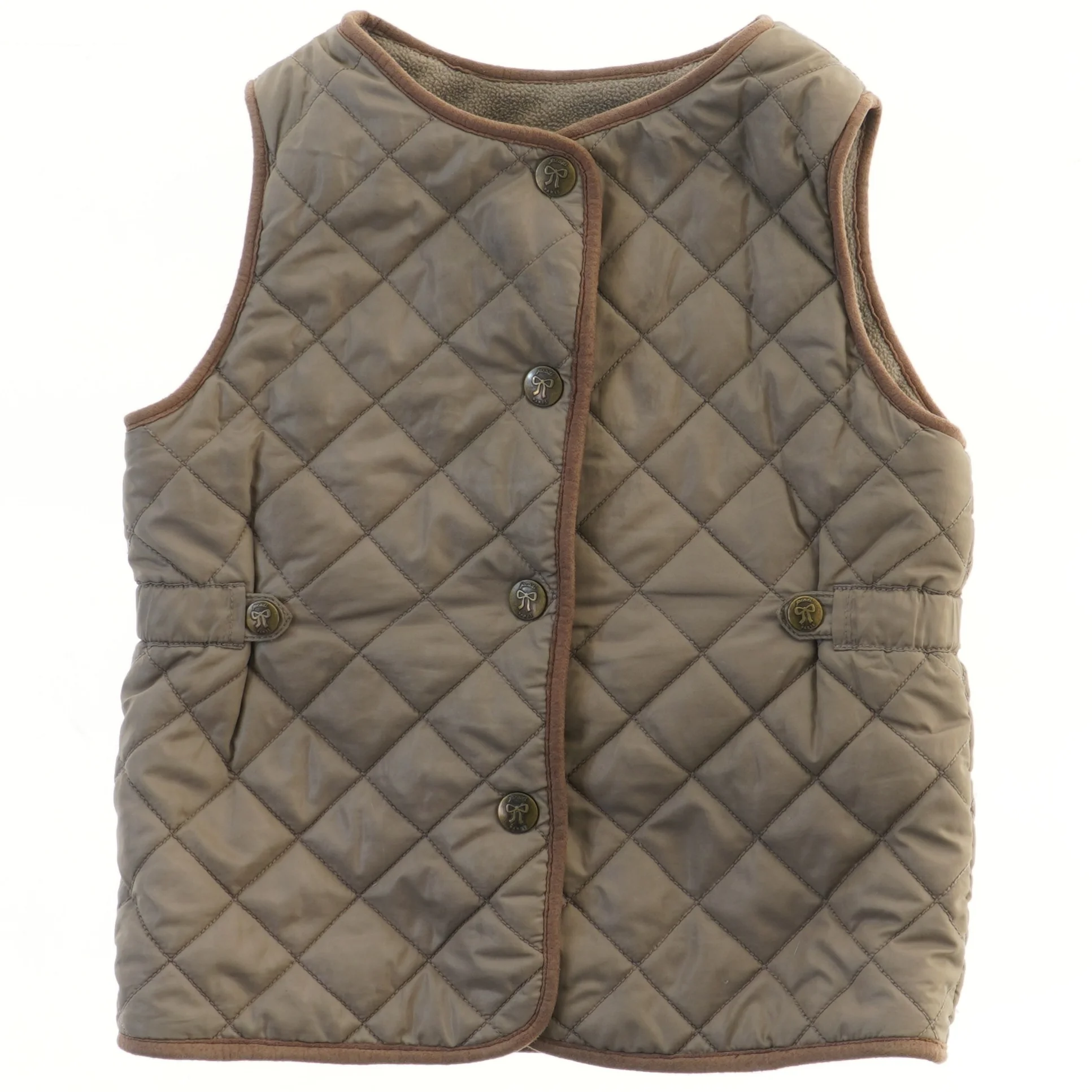 Quiltet vest med knapper (str. 98)