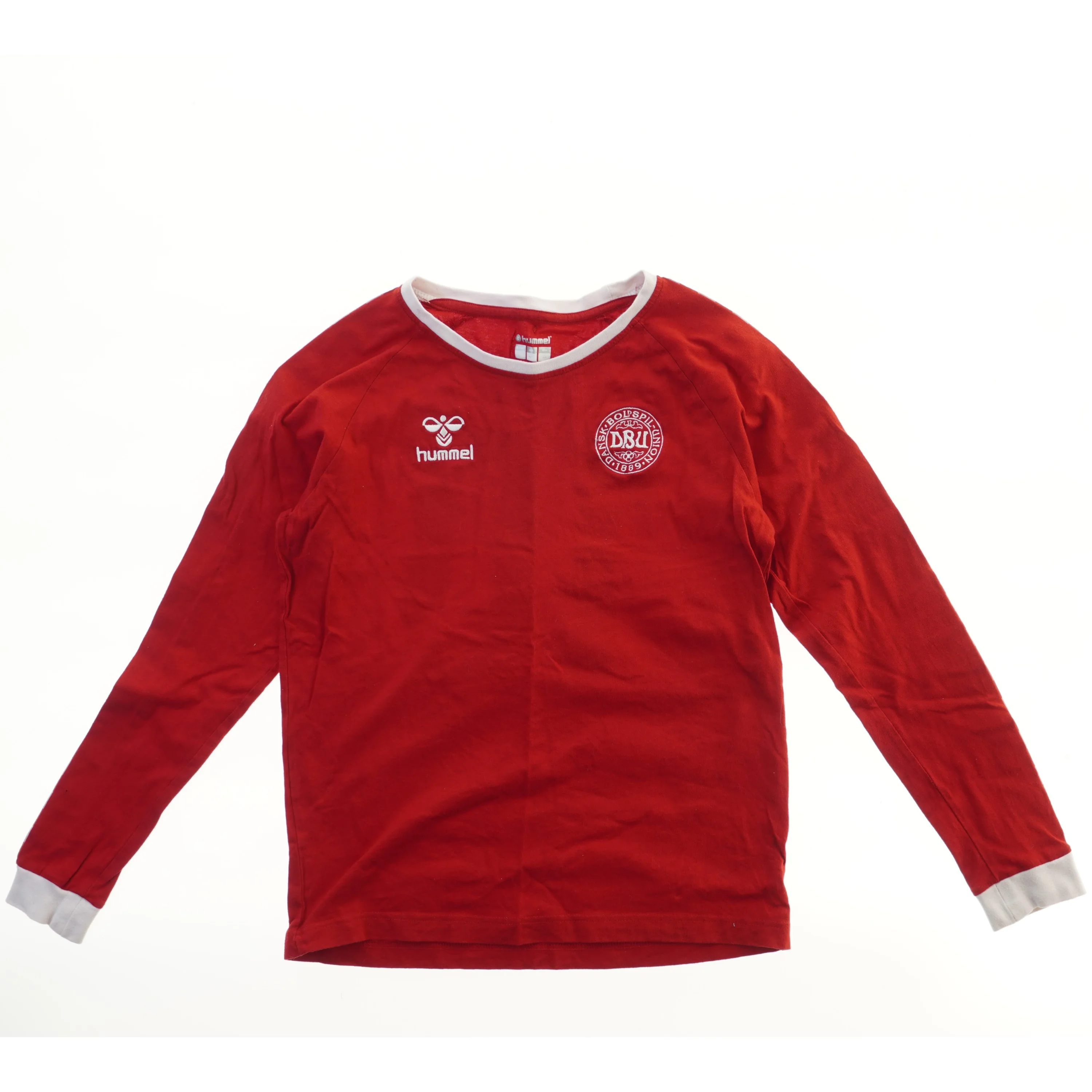 Rød langærmet fodboldtrøje fra Hummel (str. 164)