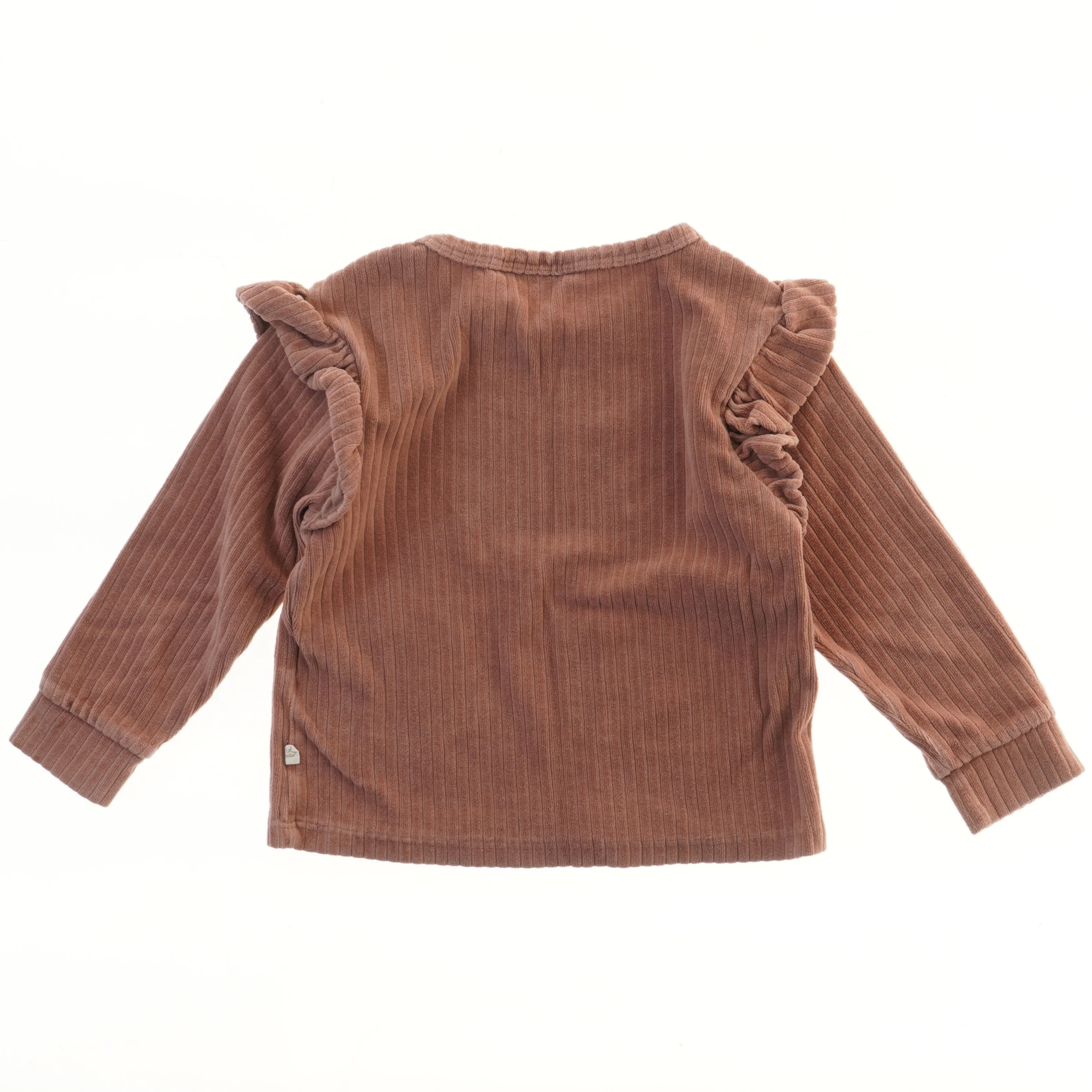 Langærmet bluse med flæse fra Lil atelier (str. 98)