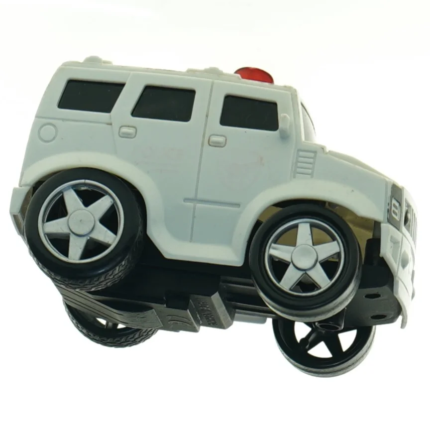 Hvid ambulance-/lægebil (str. 10 x 7 cm)