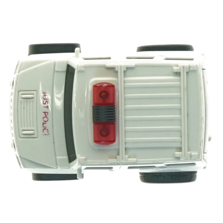 Hvid ambulance-/lægebil (str. 10 x 7 cm)