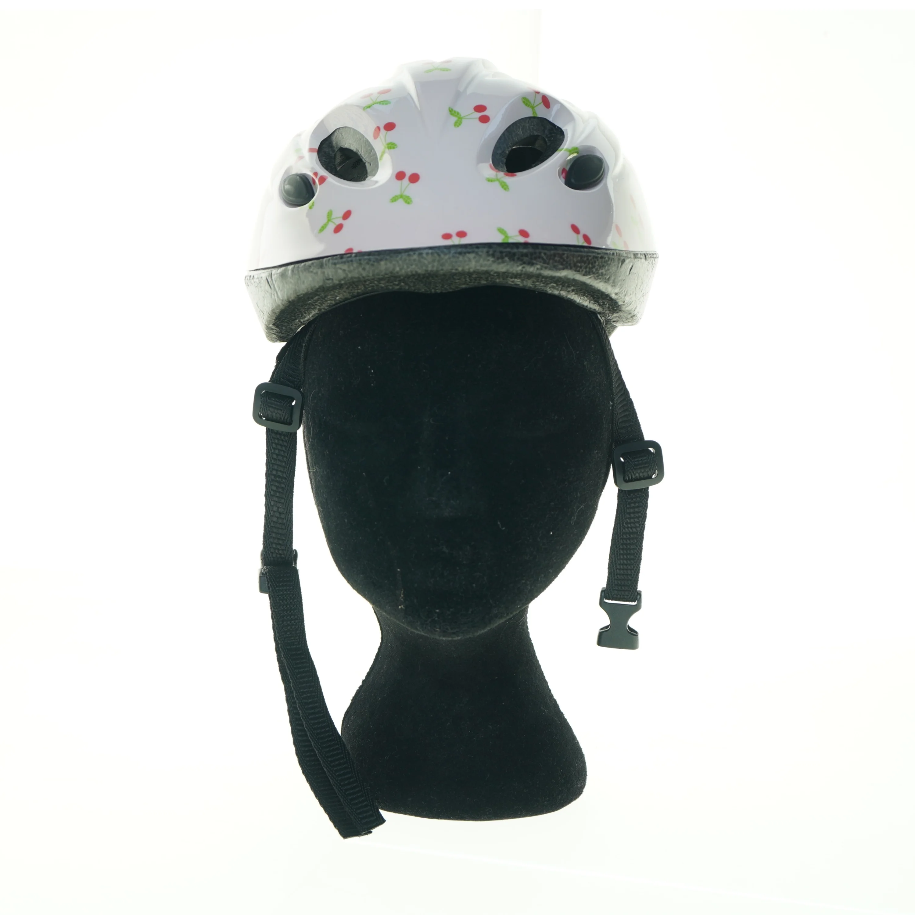 Børnecykelhjelm med kirsebærmotiv (str. 47 til 53 cm)