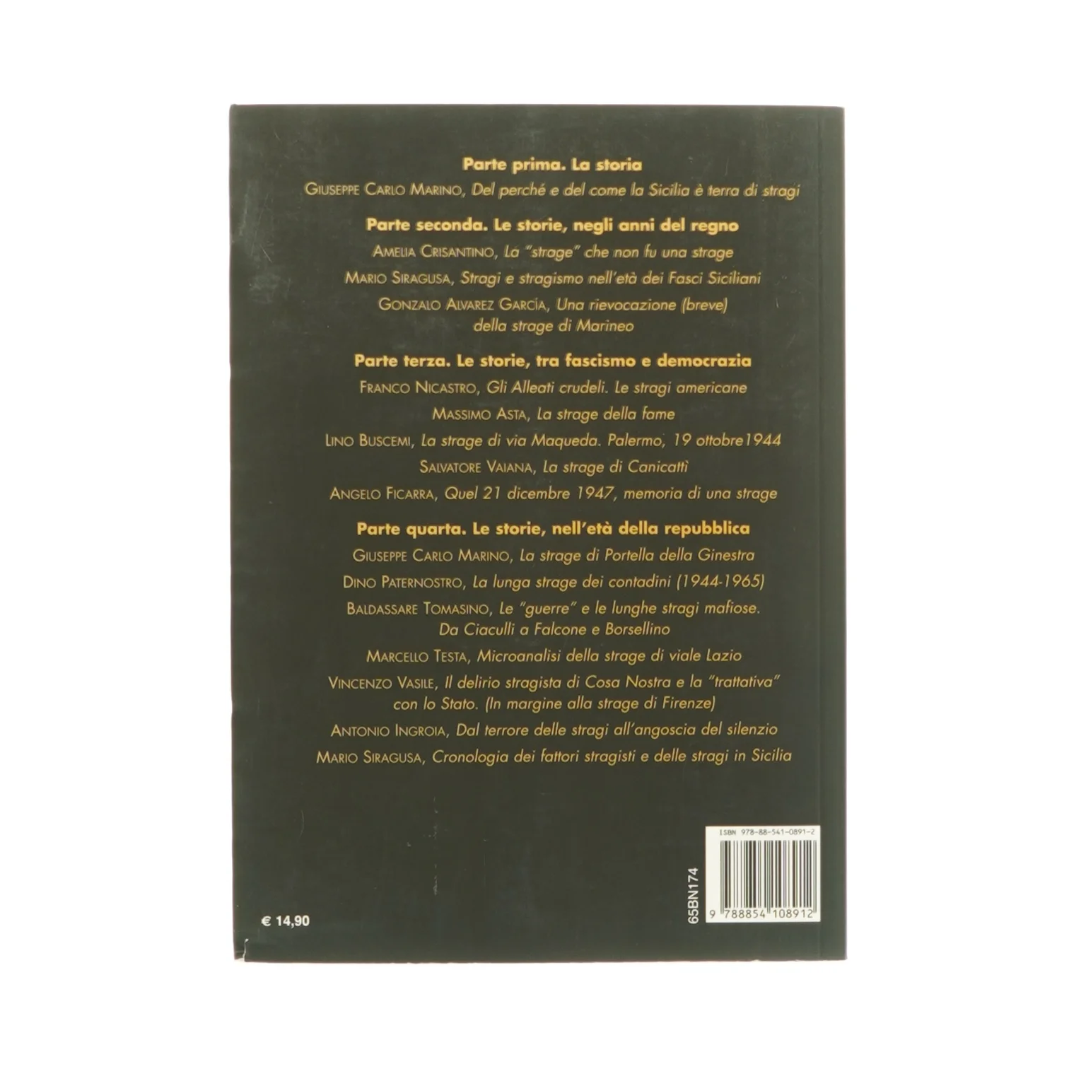 La sicilia delle stragi af Giuseppe Carlo Marino (bog)