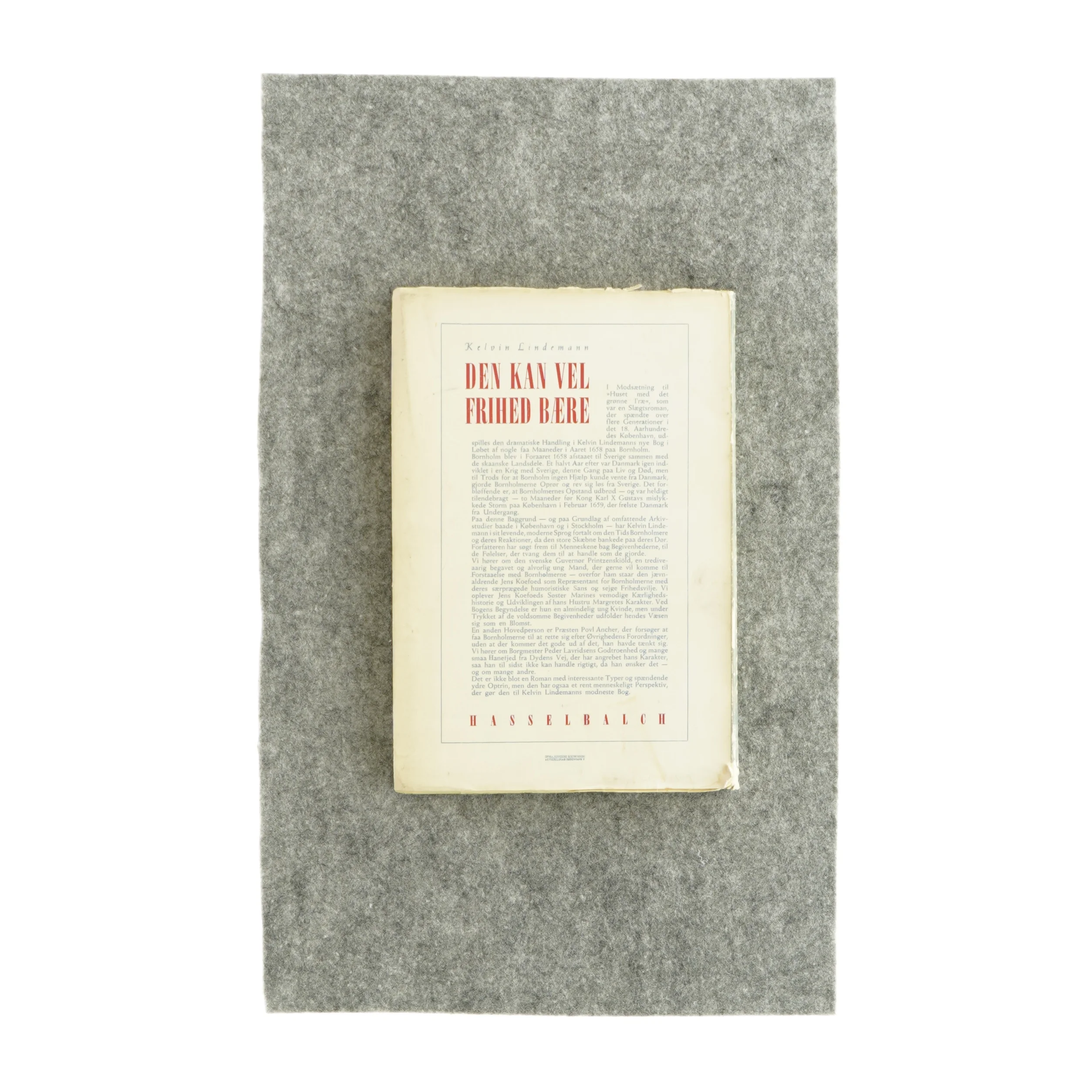 Den kan vel frihed bære af Kelvin Lindemann (bog)