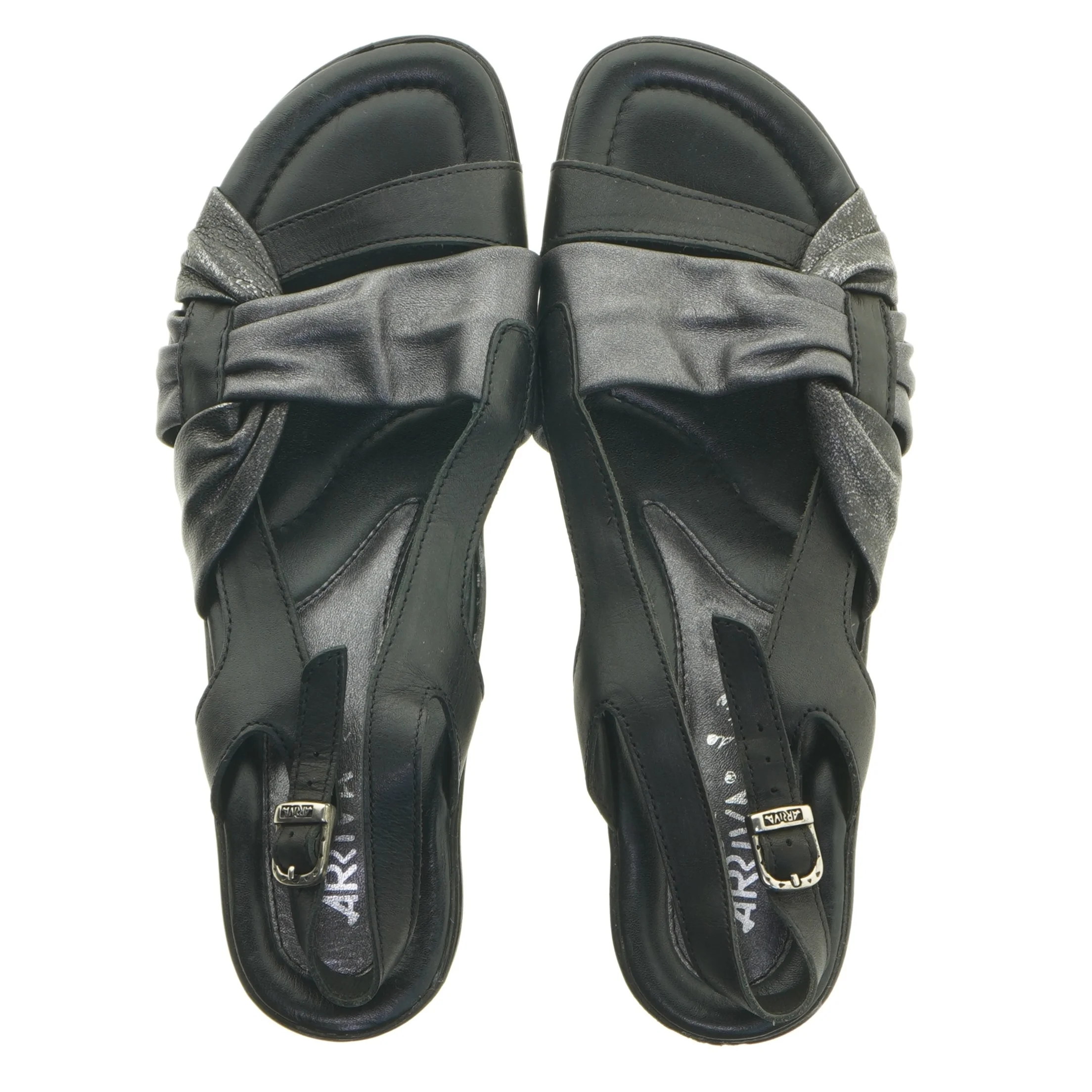 Sorte hælsandaler (str. 41 )