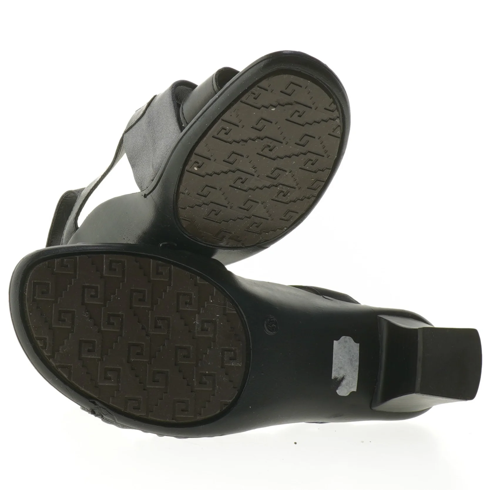 Sorte hælsandaler (str. 41 )