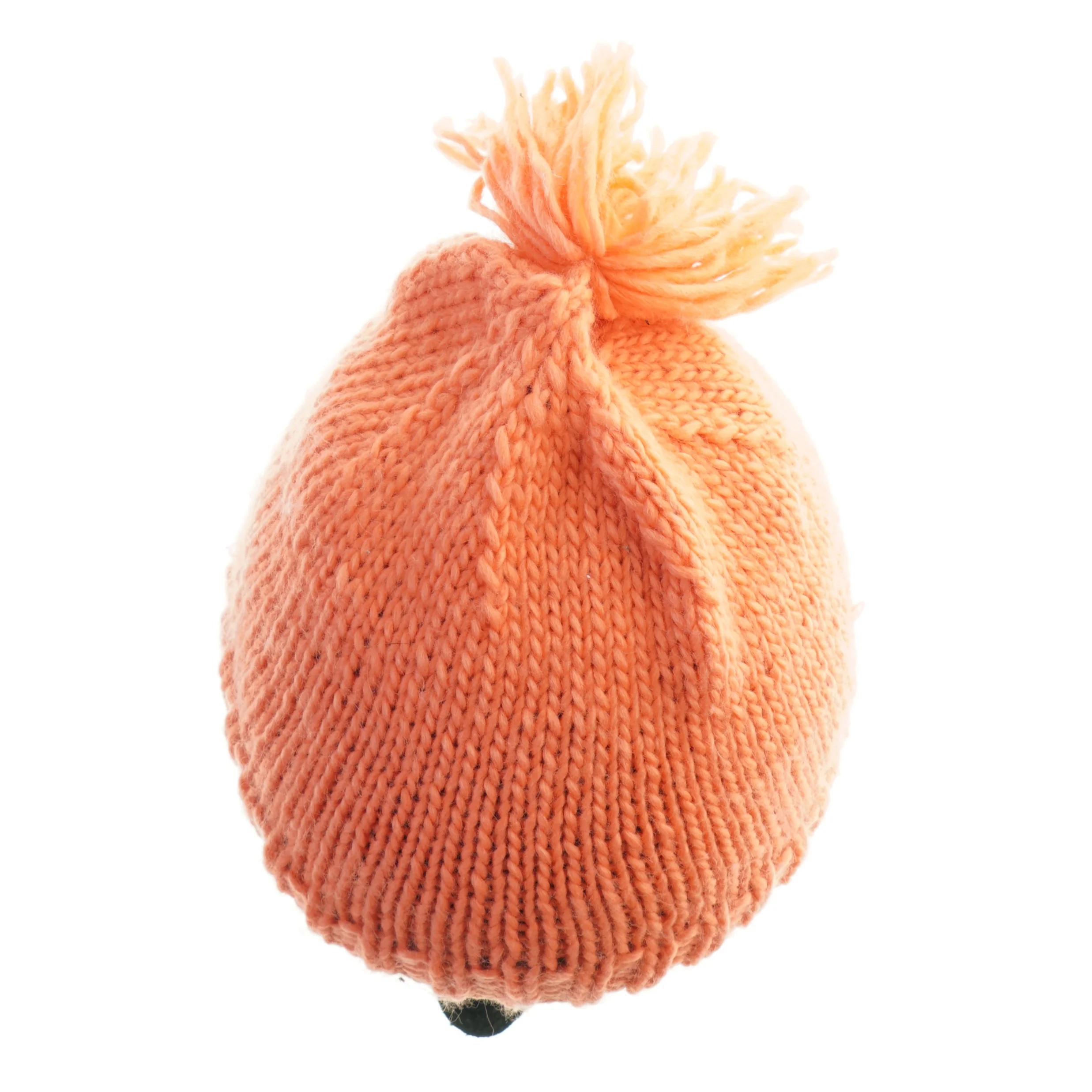 Strikket hue med kvast (str. Ø. 24 cm)