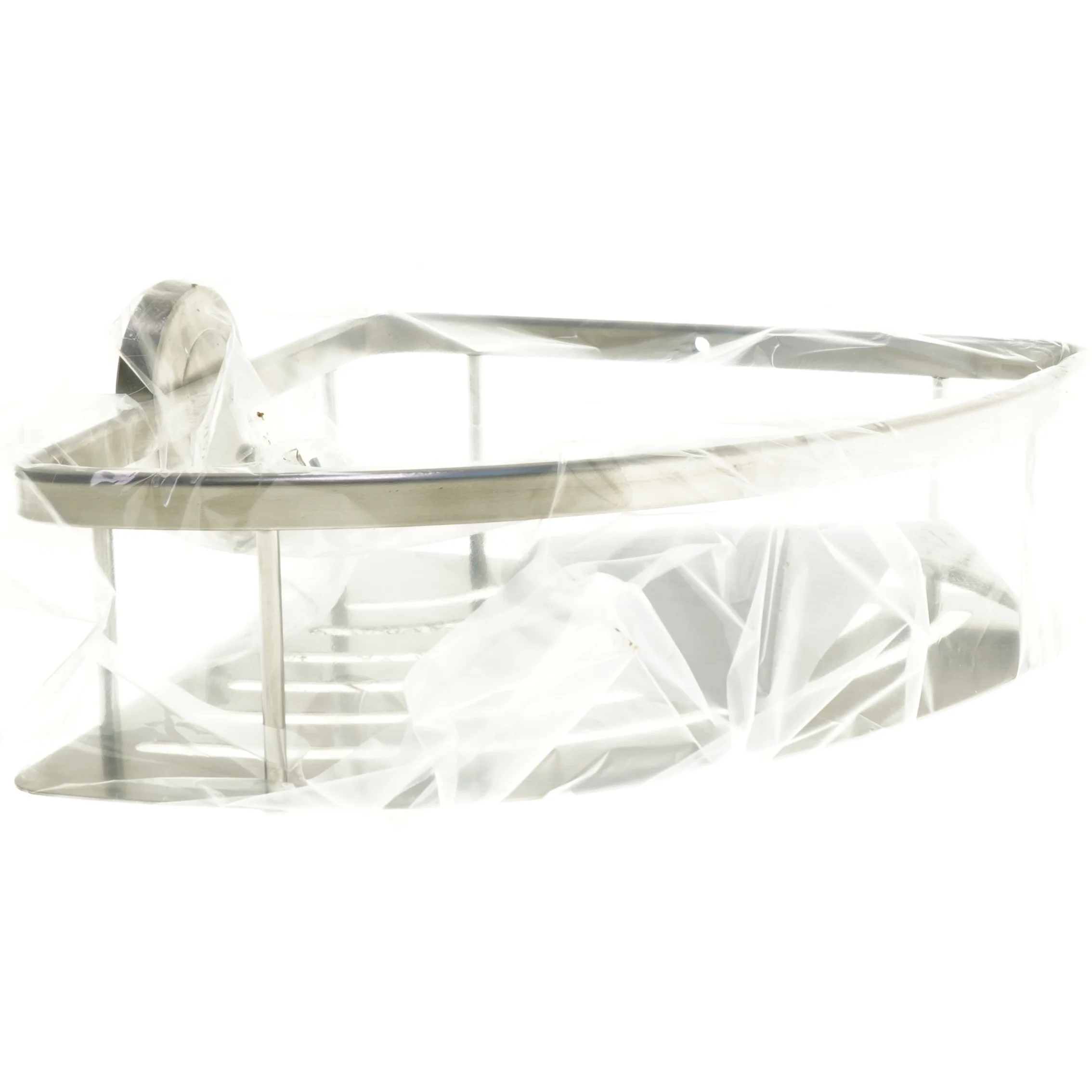 Rustfri stål brusekabinekurv fra Home Creation (str. 22x22x7,5 cm)