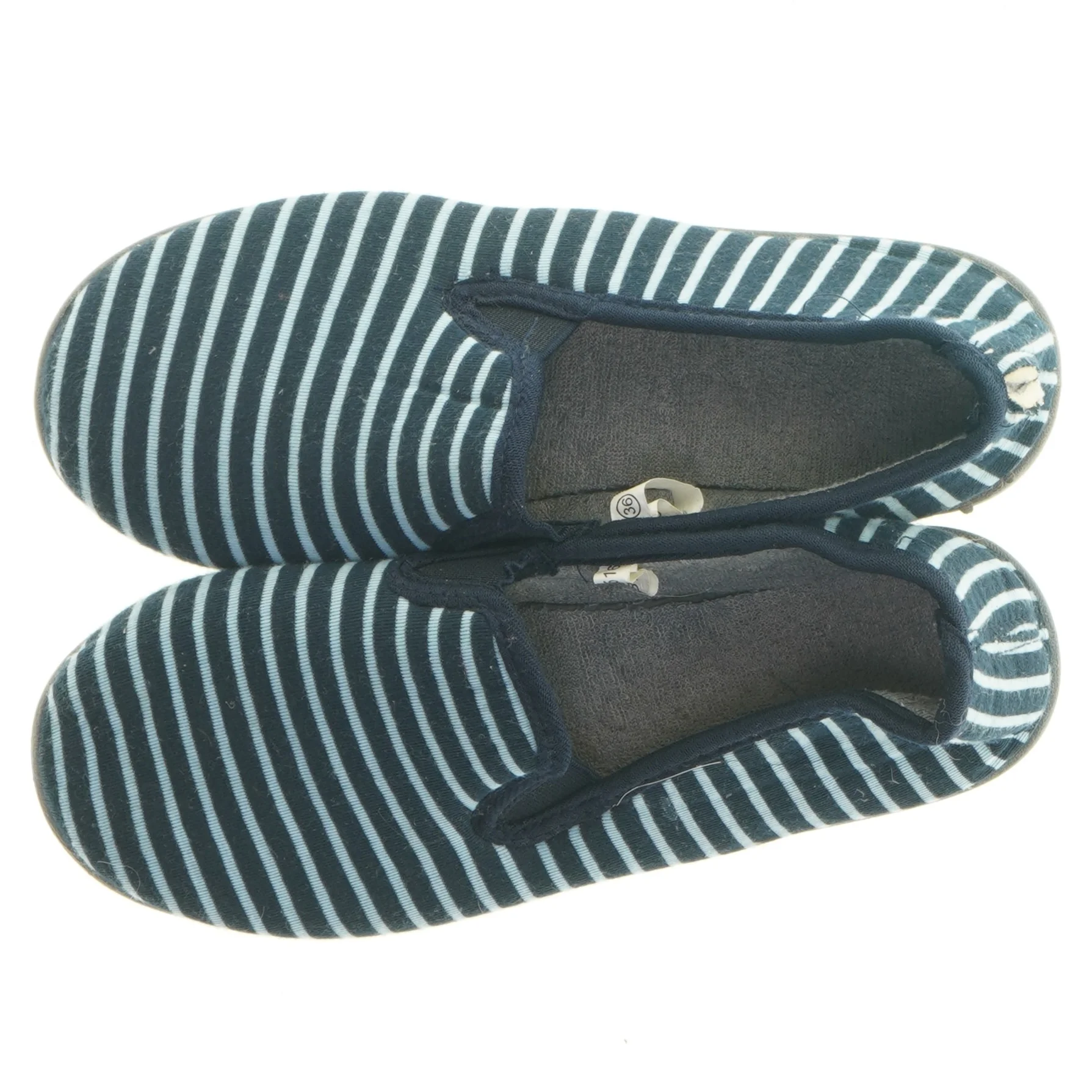 Stribede indendørs sko (str. 36)