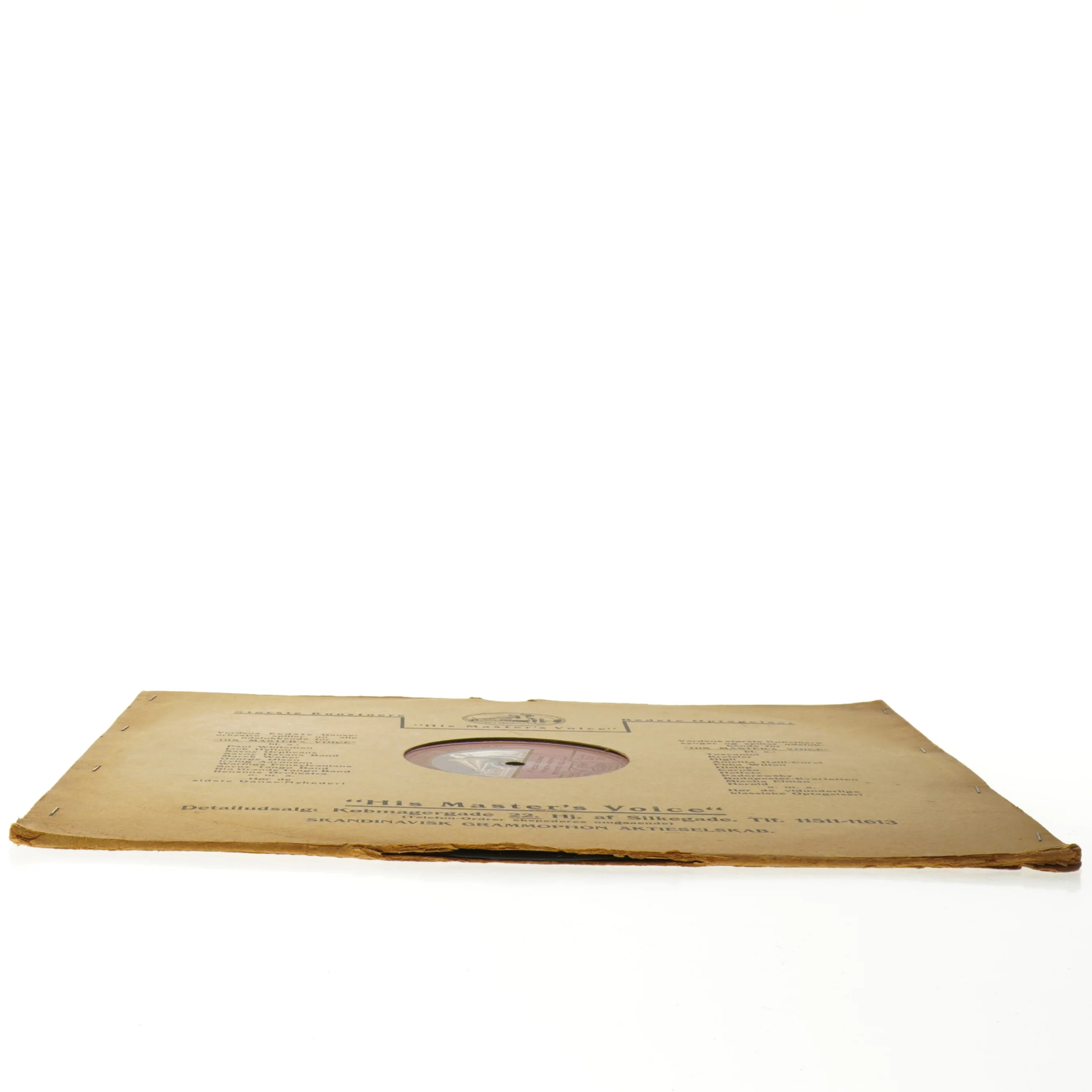 Gammel Grammofonplade (str. 33 x 29 cm)