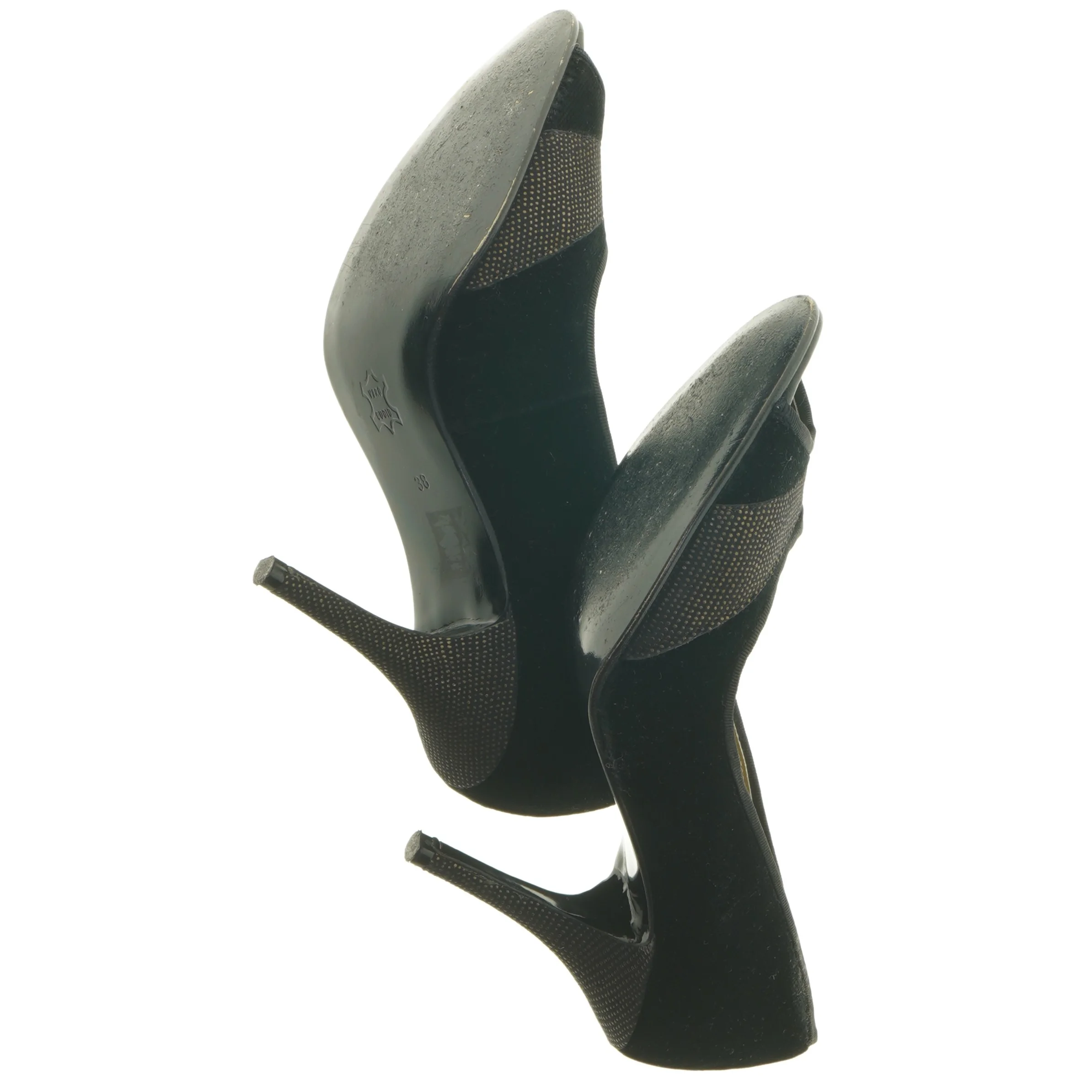 Sorte højhælede sko (str. 38)