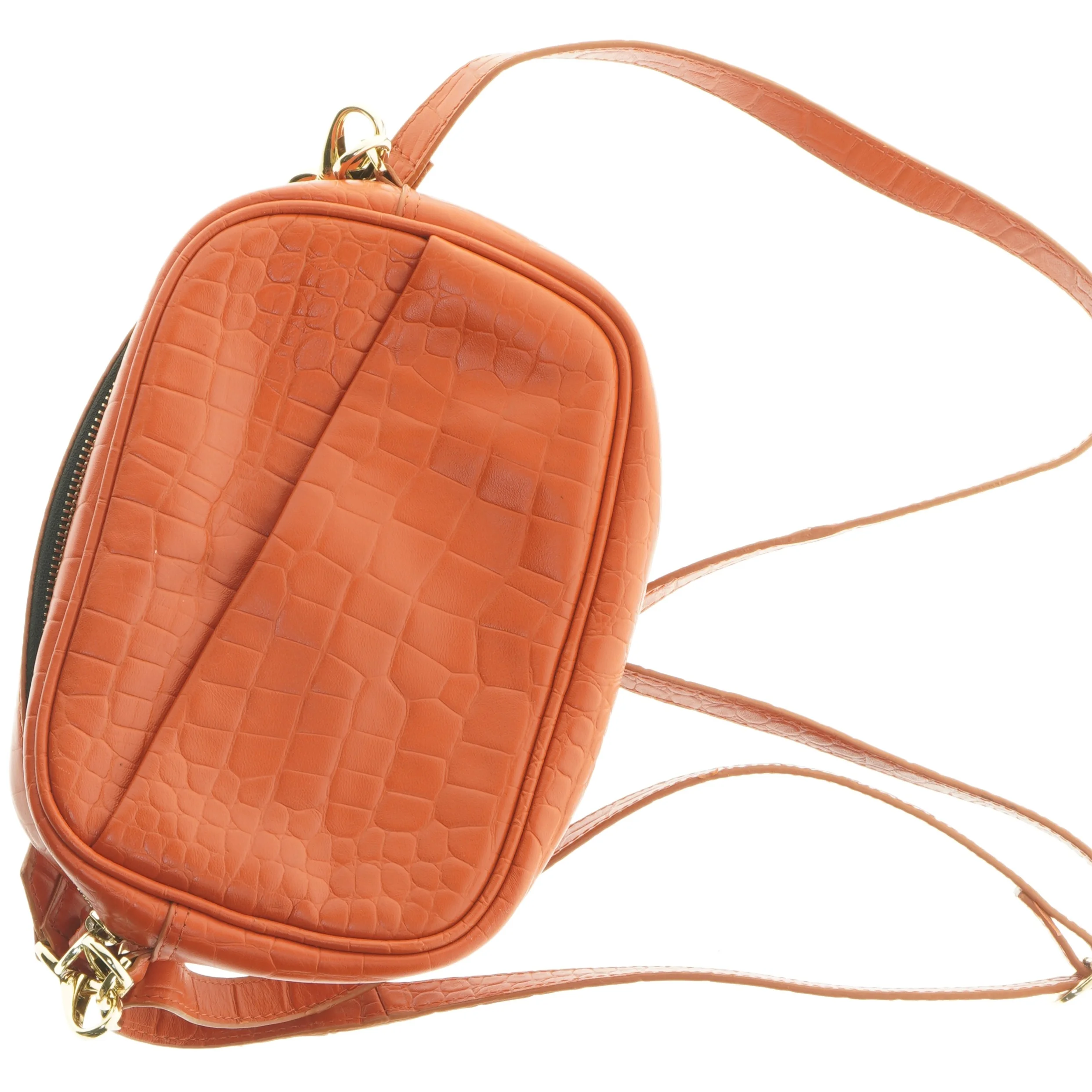 Lille orange skuldertaske (str. 26 x 19 cm)