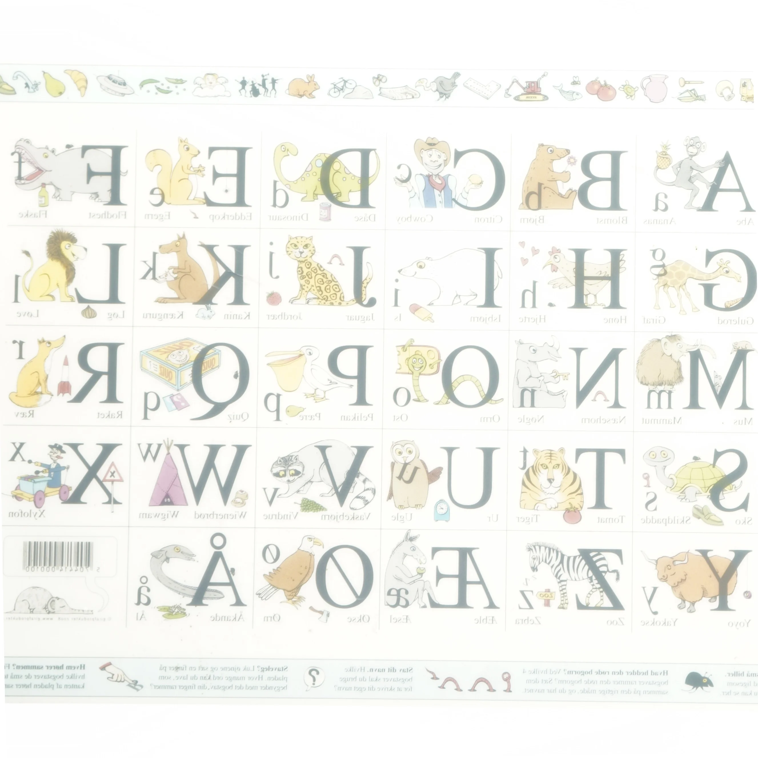 Alfabet plakat til børn fra Girafprodukter (str. 42x30 cm)