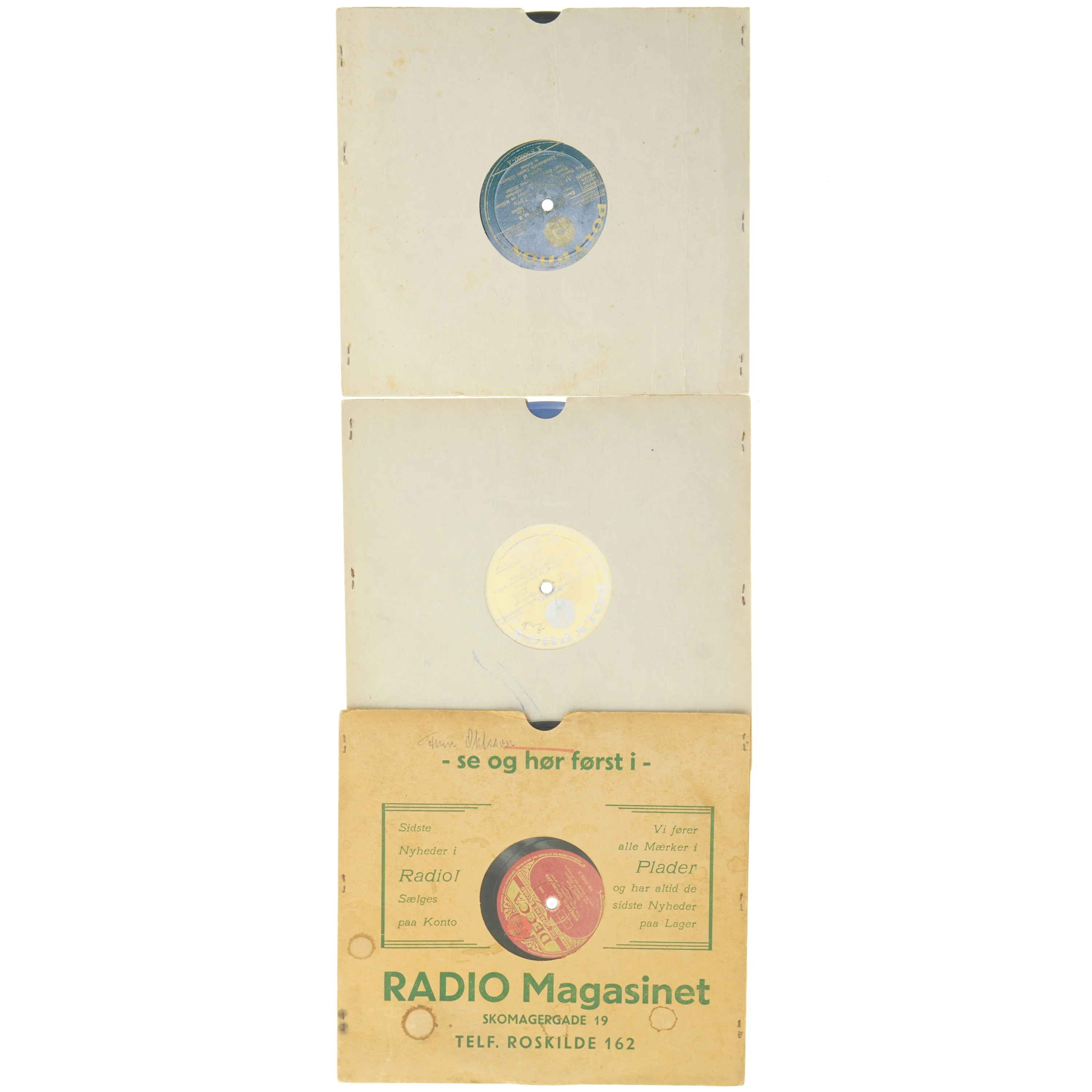 Gamle vinylplader (str. Ø 25 cm)