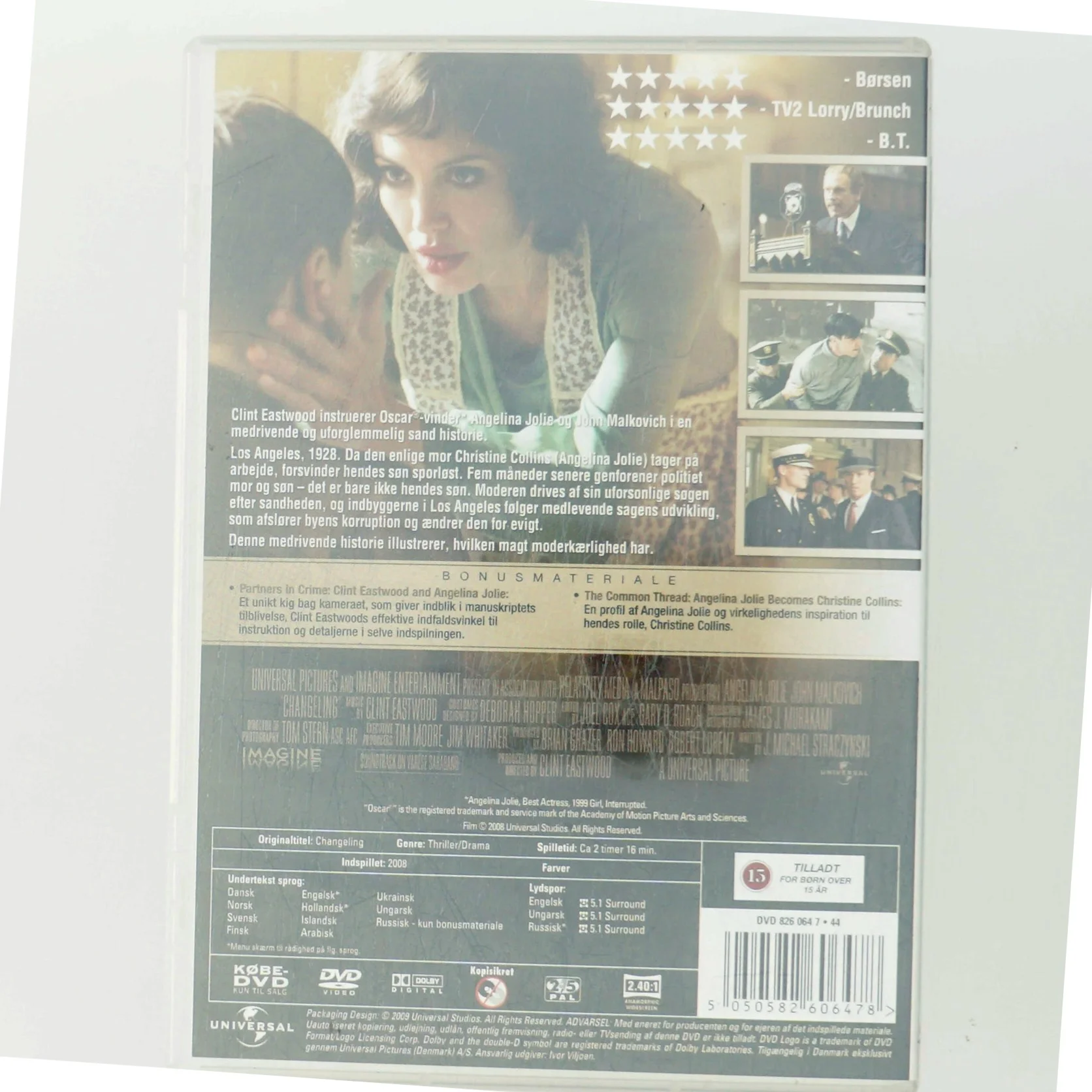 Changeling med Angelina Jolie (DVD)
