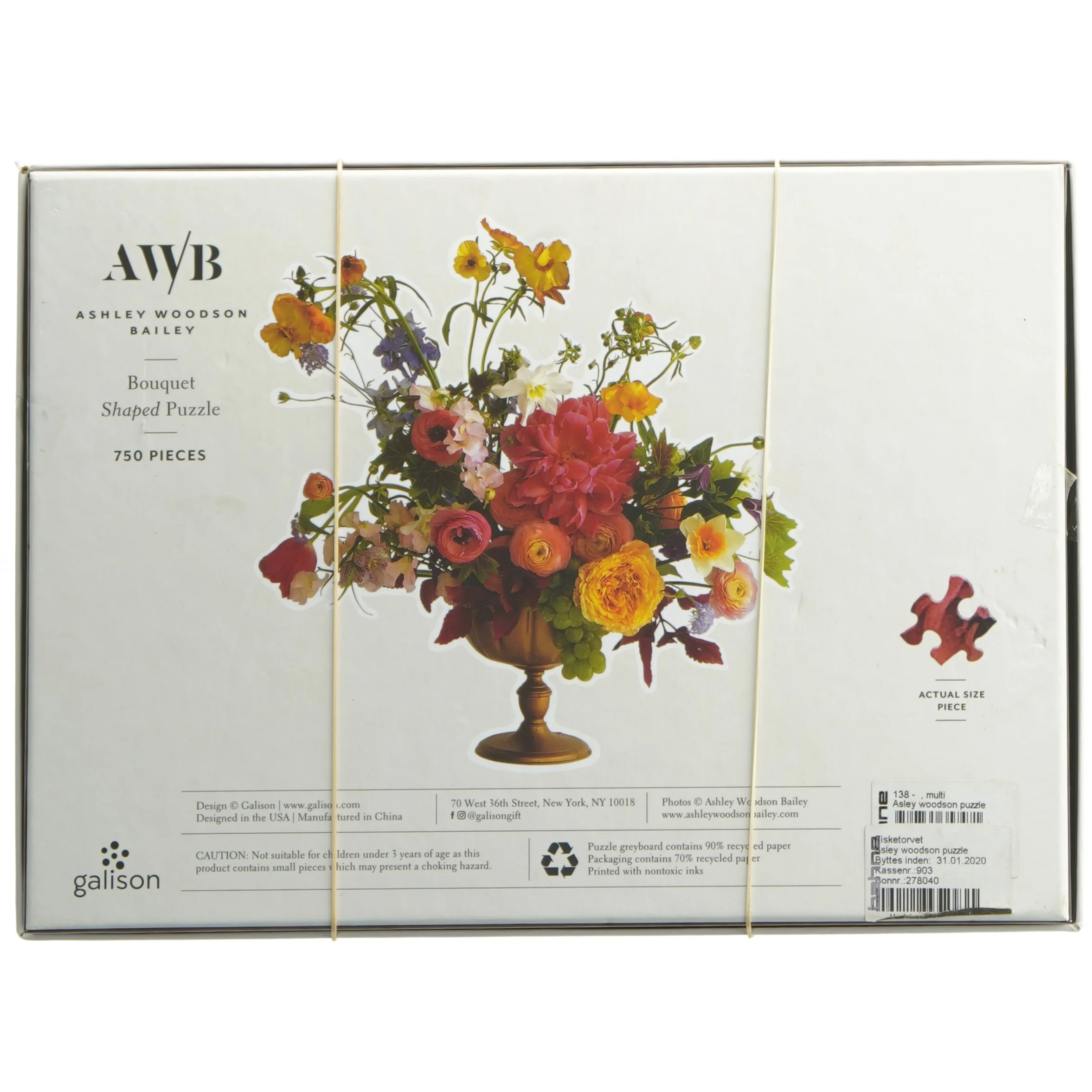 750-brikkers blomsterpuslespil fra Ashley Woodson Bailey (str. 750. brikker)