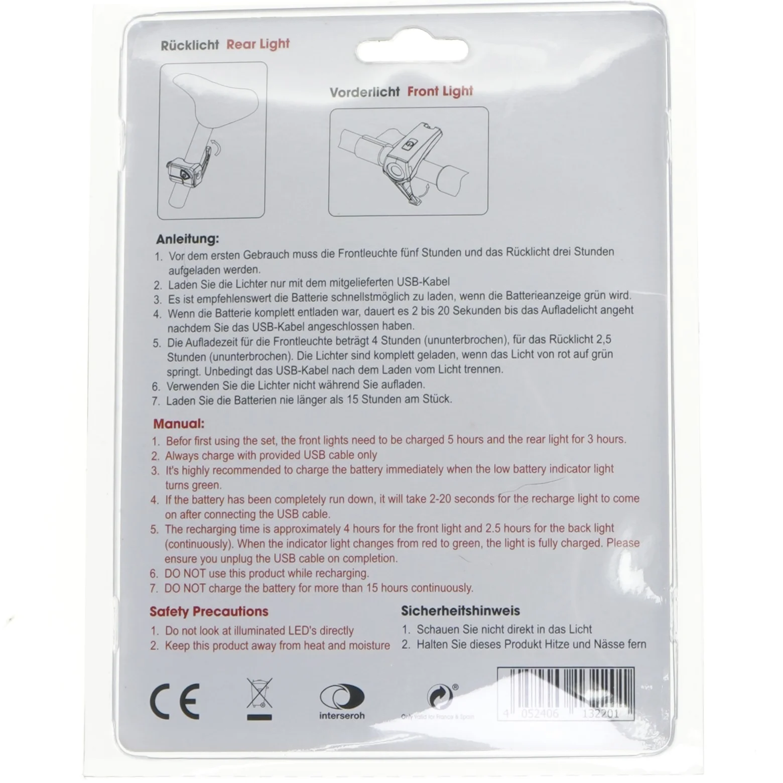 Cykellygtesæt fra Redcycling Product