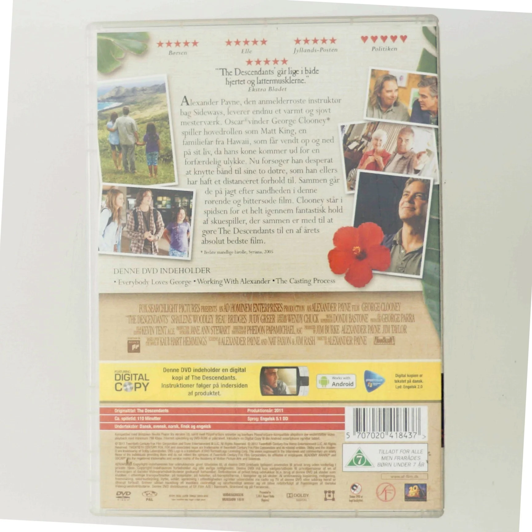 THE DESCENDANTS med George Clooney (DVD)