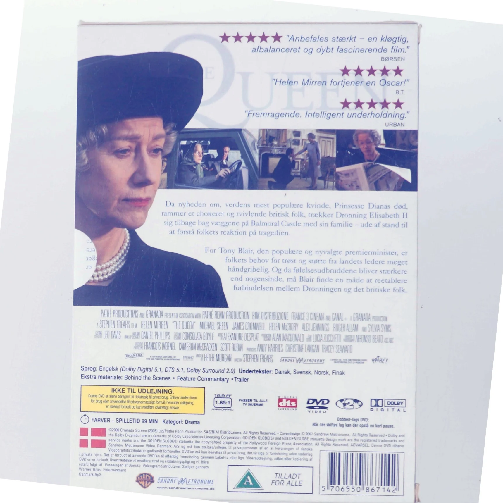 Queen, The*                            <span class="label label-blank pull-right">Standard edition</span> med Helen Mirren (DVD)