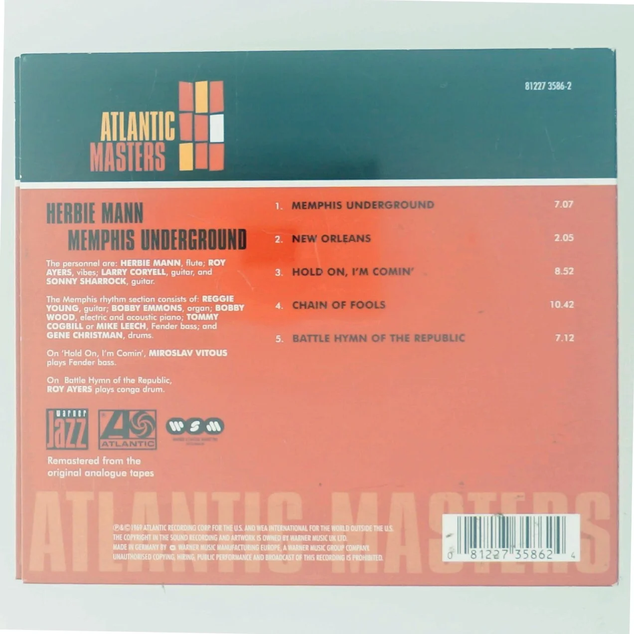 Herbie Mann - Memphis Underground CD fra Atlantic