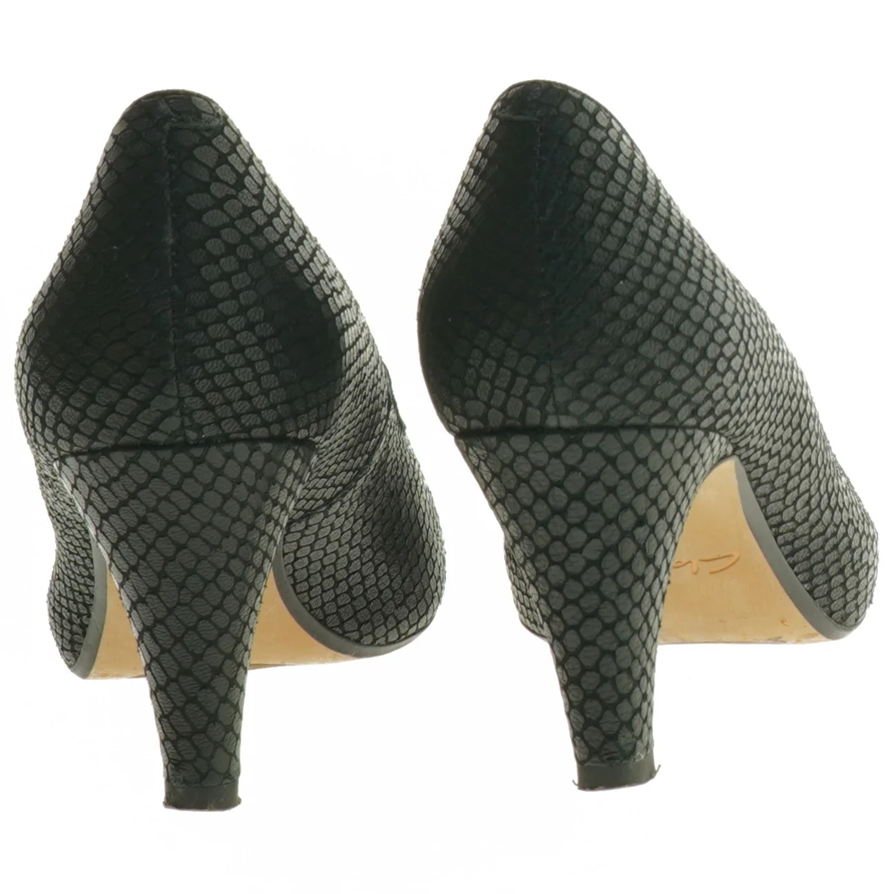 Sorte sko med høje hæle fra Clarks (str. 4,5)