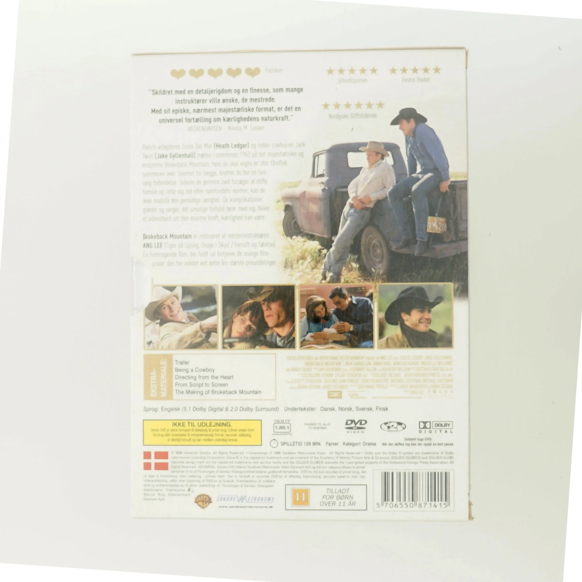 Brokeback Mountain* med Heath Ledger (DVD)