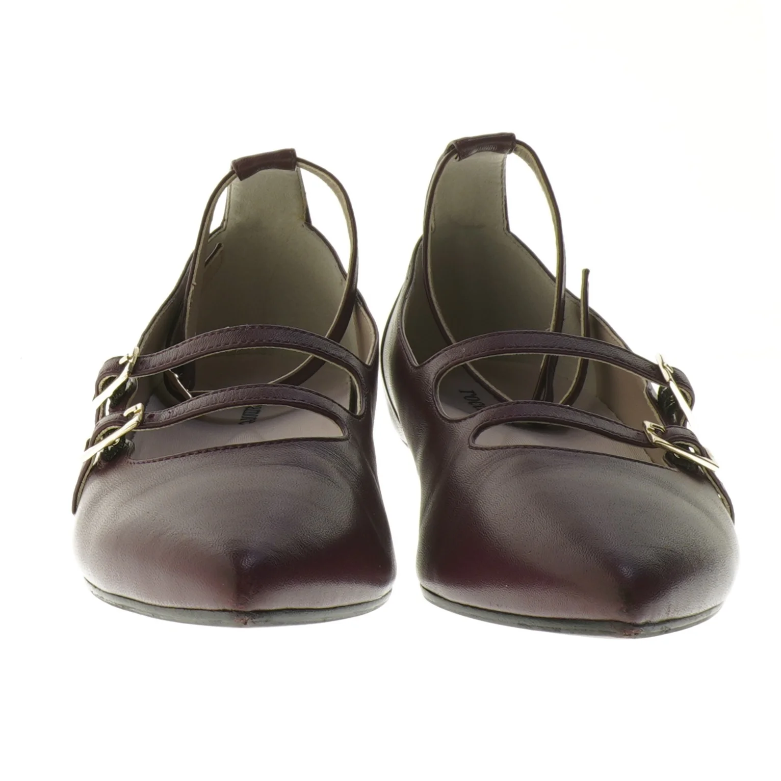 Roccamore, Dea Burgundy, bordeaux ballerina med dobbeltrem (str. 36 )