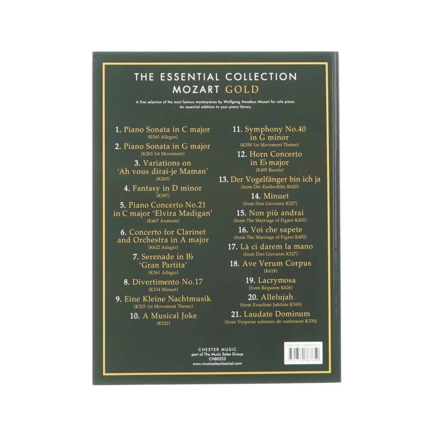 The Essential collection Mozart Gold Nodebog 