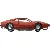 Rød modelbil (str. 18 x 7 cm)