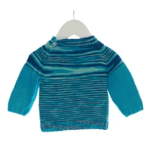 Hjemmestrikket sweater (Str. ca 68-80)