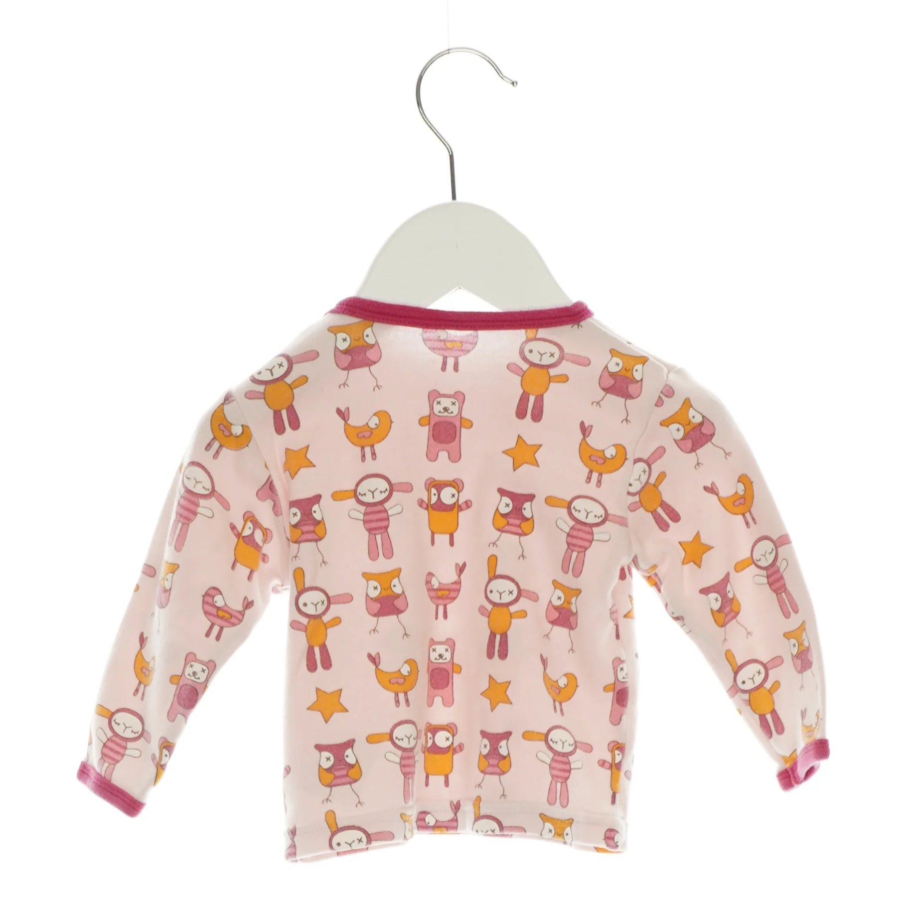 Langærmet bluse med dyr (str. 68)