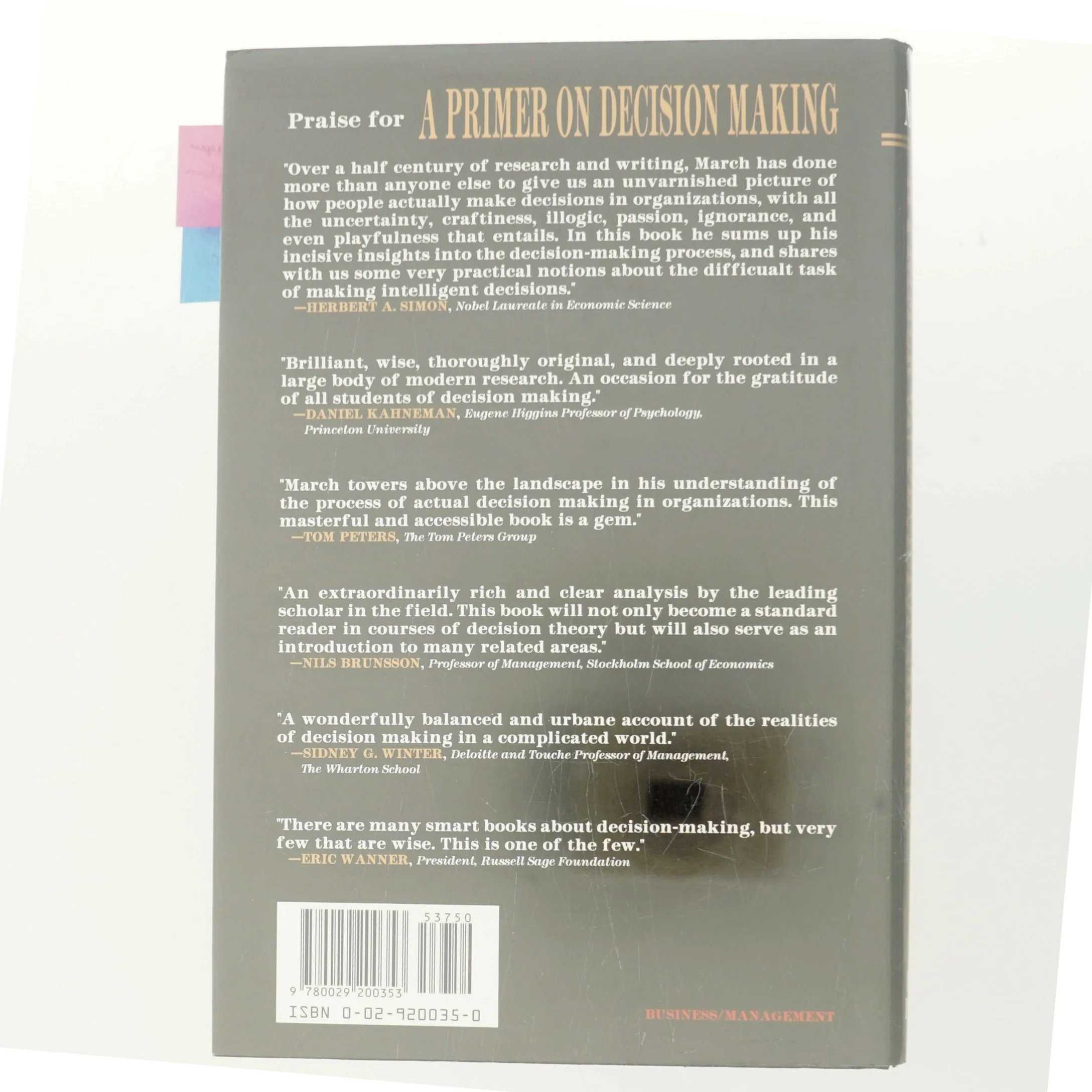 A primer on decision making : how decisions happen af James G. March (Bog)