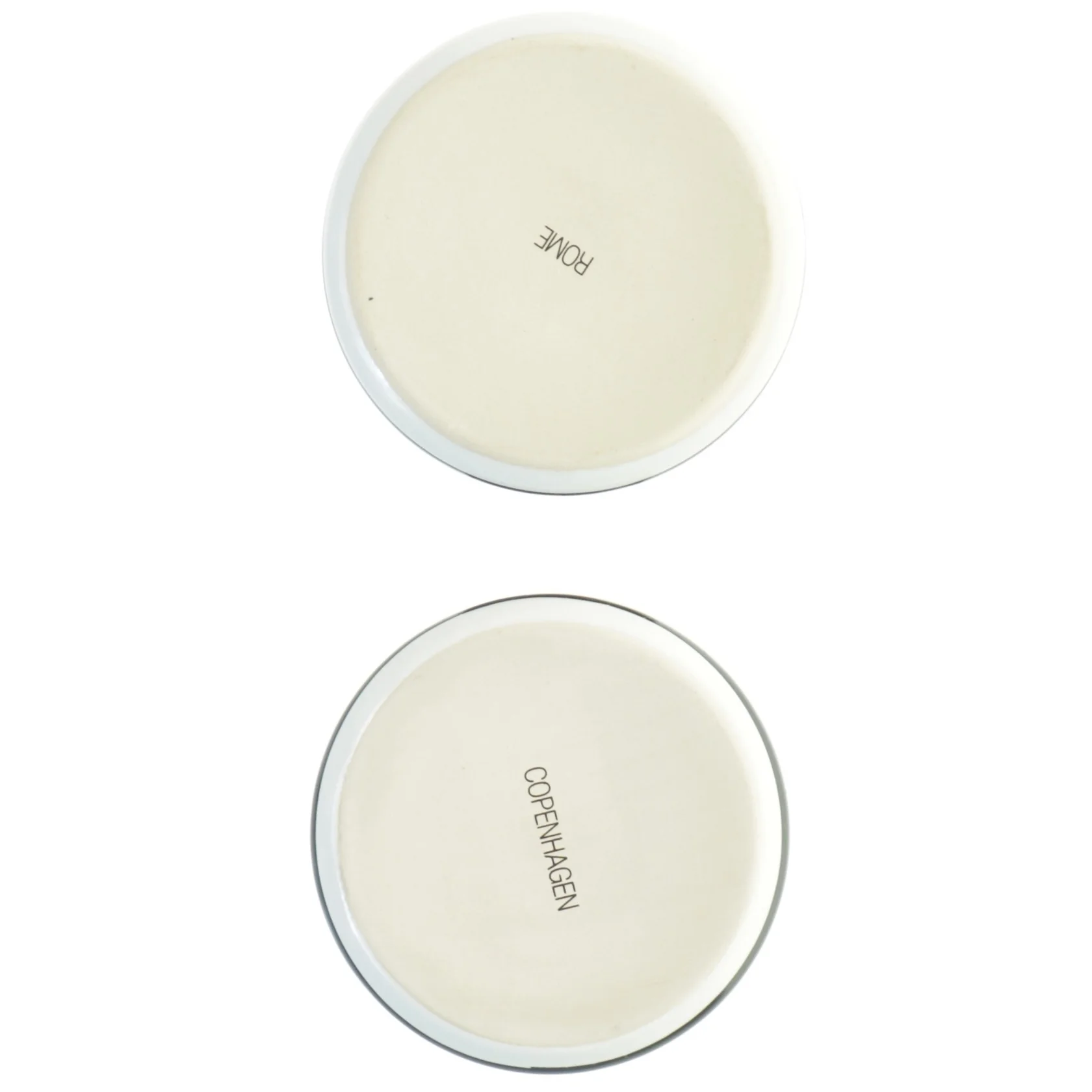 Keramik opbevaringskrukker med København motiv (str. 9x9 cm)