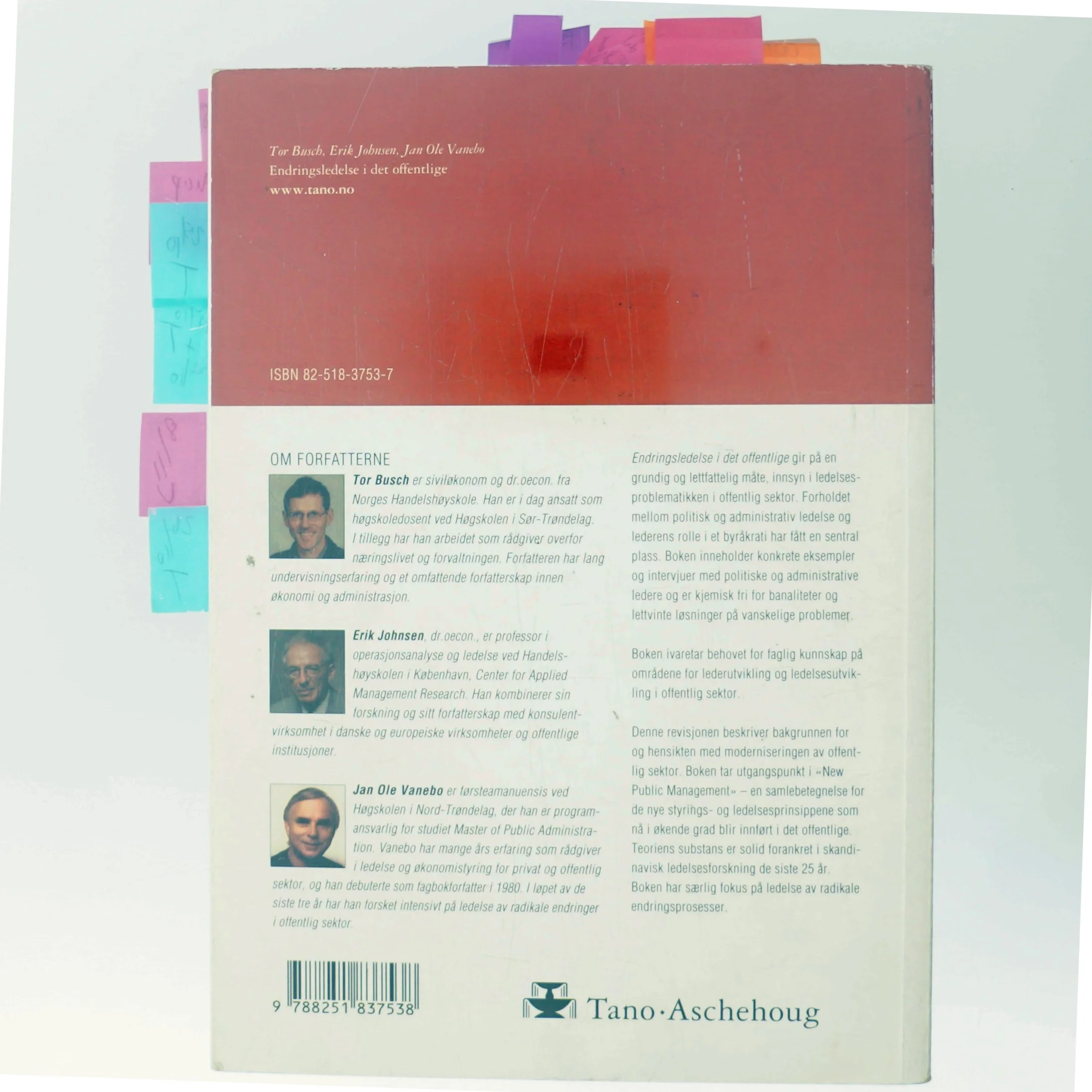 Endringsledelse i det offentlige : Tor Busch, Erik Johnsen og Jan Ole Vanebo (Bog)