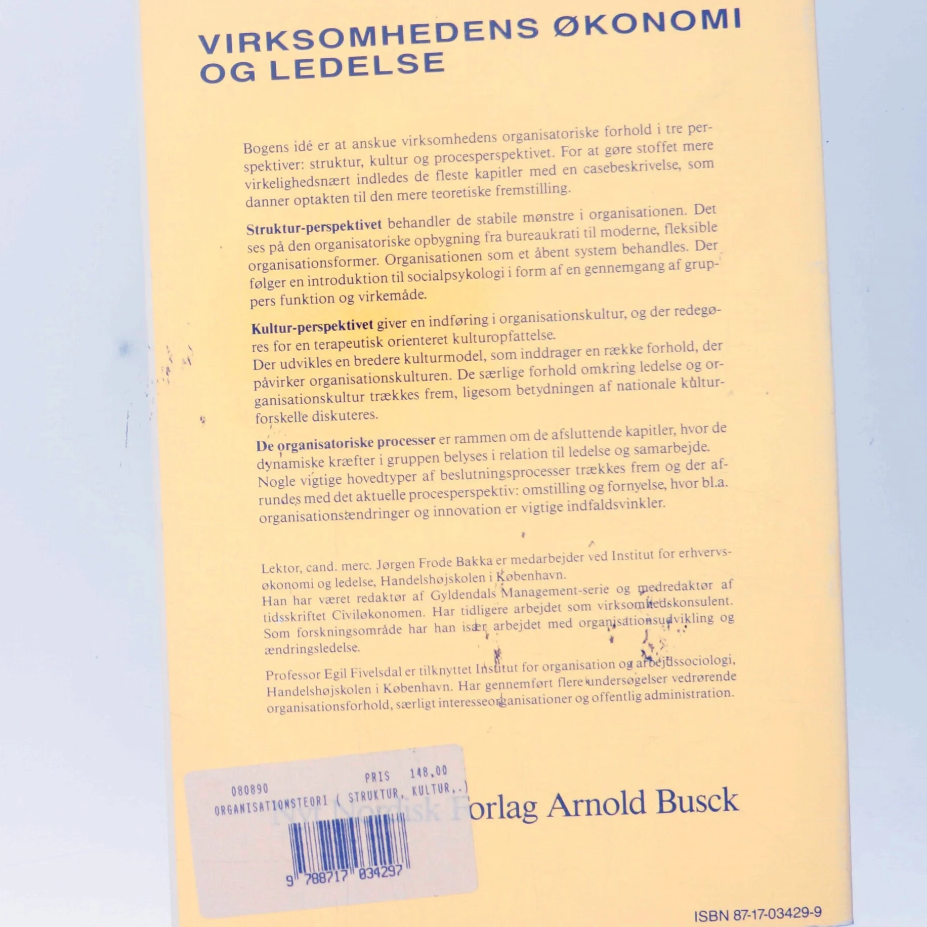 Organisationsteori : struktur, kultur, processer (Bog)