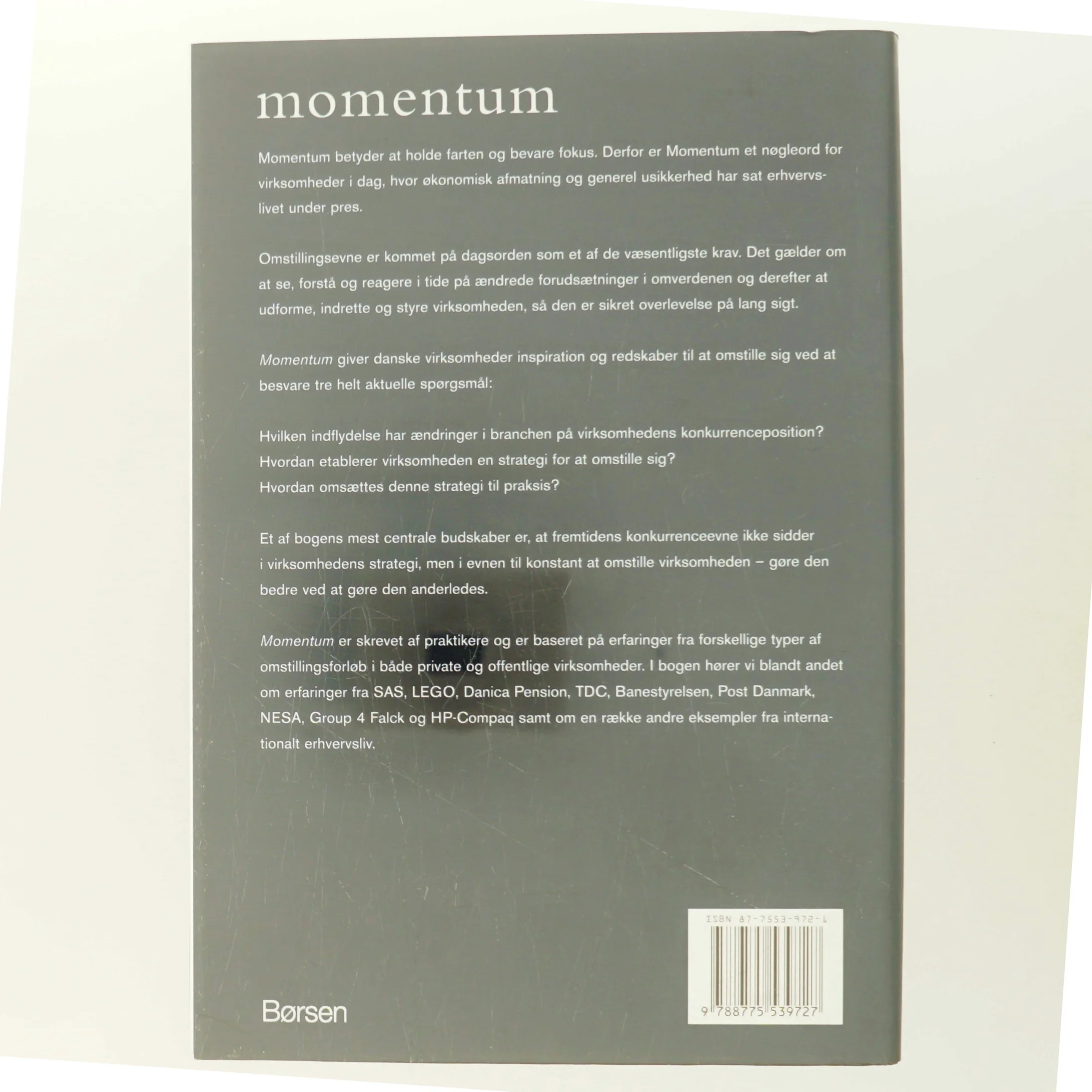 Momentum : om branchers udvikling og virksomheders omstillingsevne (Bog)