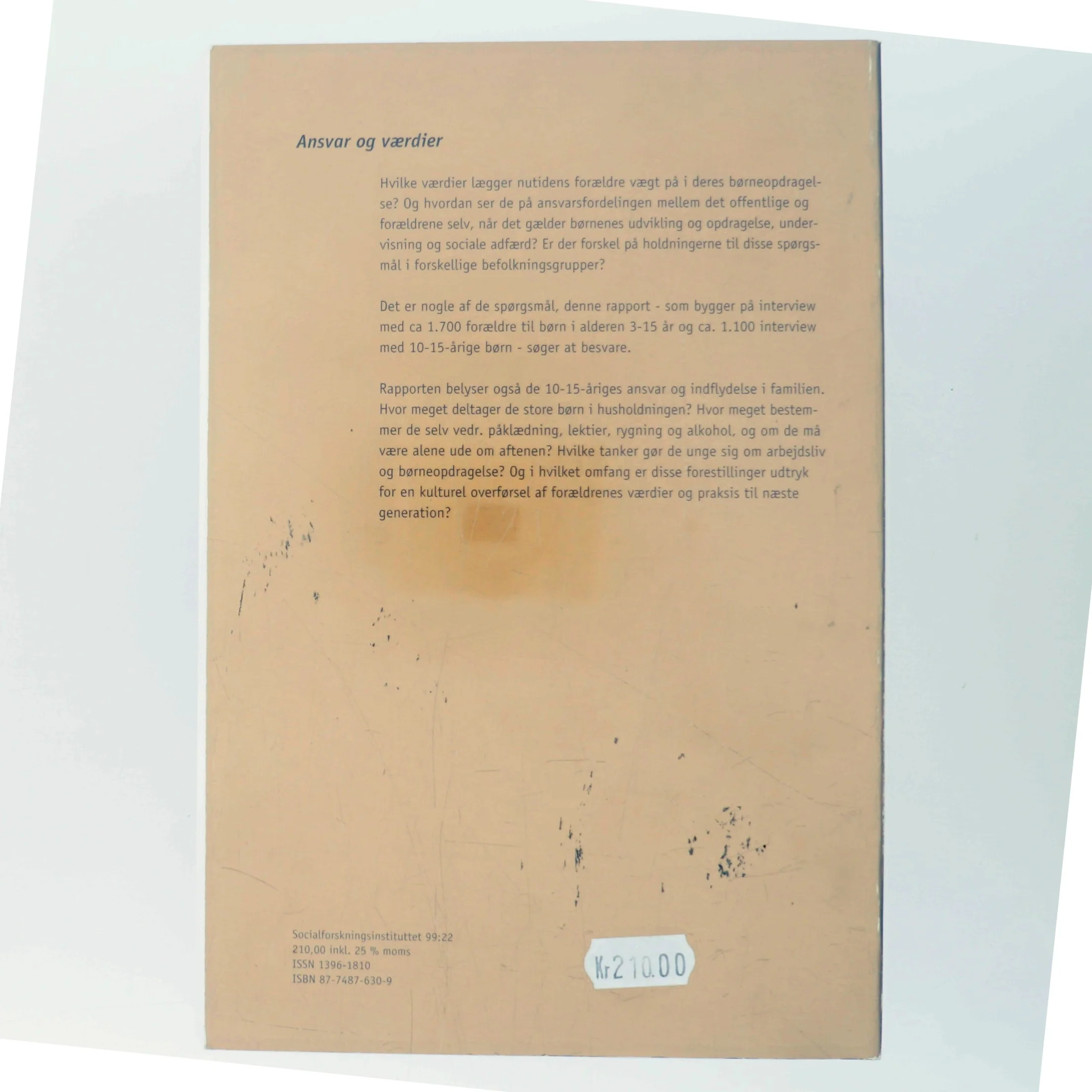 Ansvar og værdier af Dines Andersen (Bog)