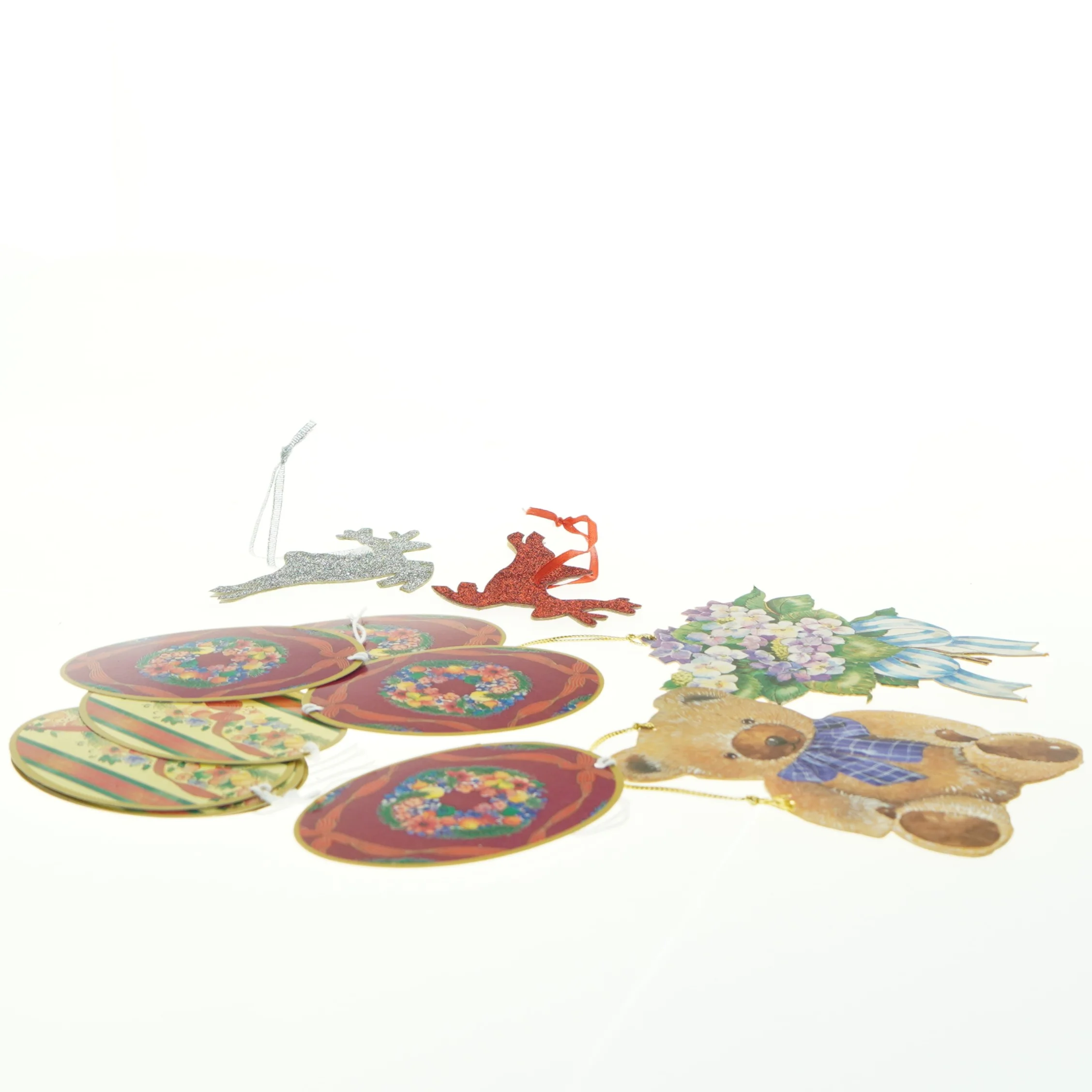 Juledekorationer og gaveetiketter (str. 13x11 cm)