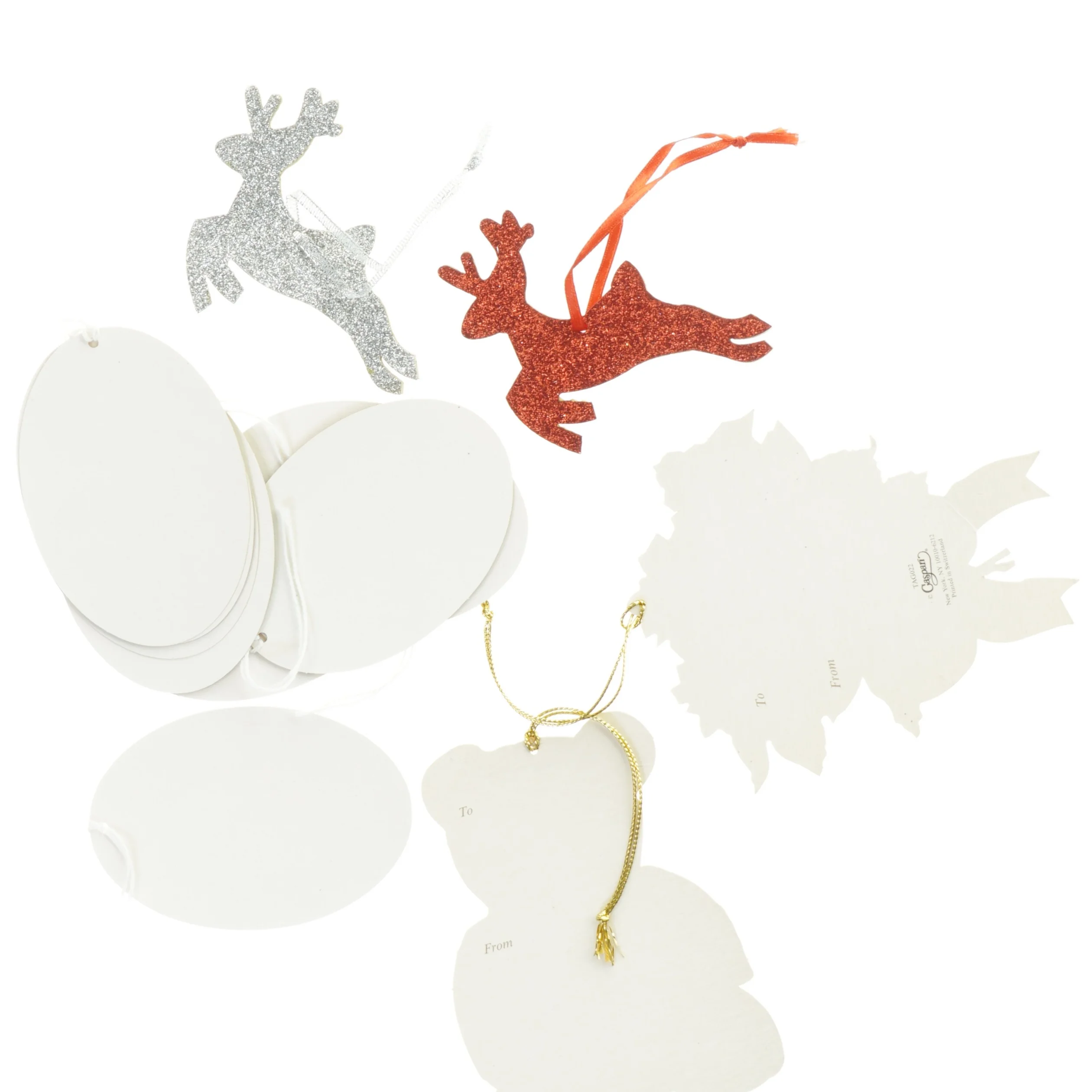 Juledekorationer og gaveetiketter (str. 13x11 cm)
