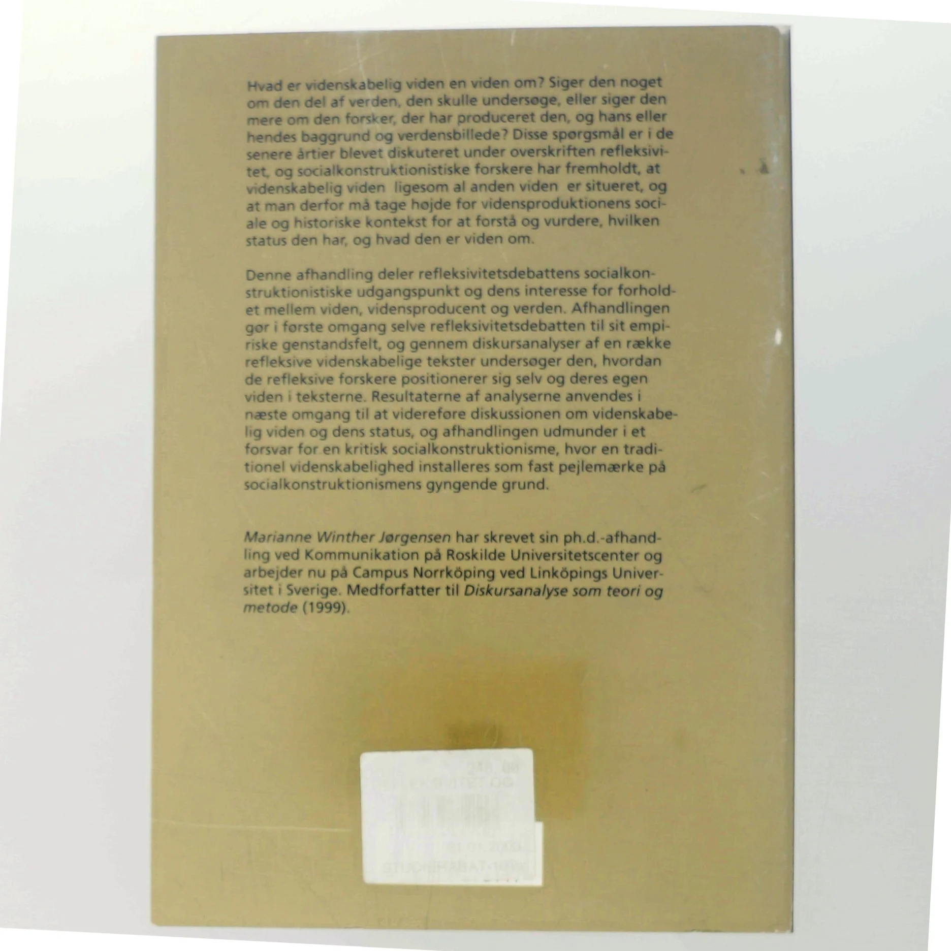 Refleksivitet og kritik af Marianne Winther Jørgensen (Bog)