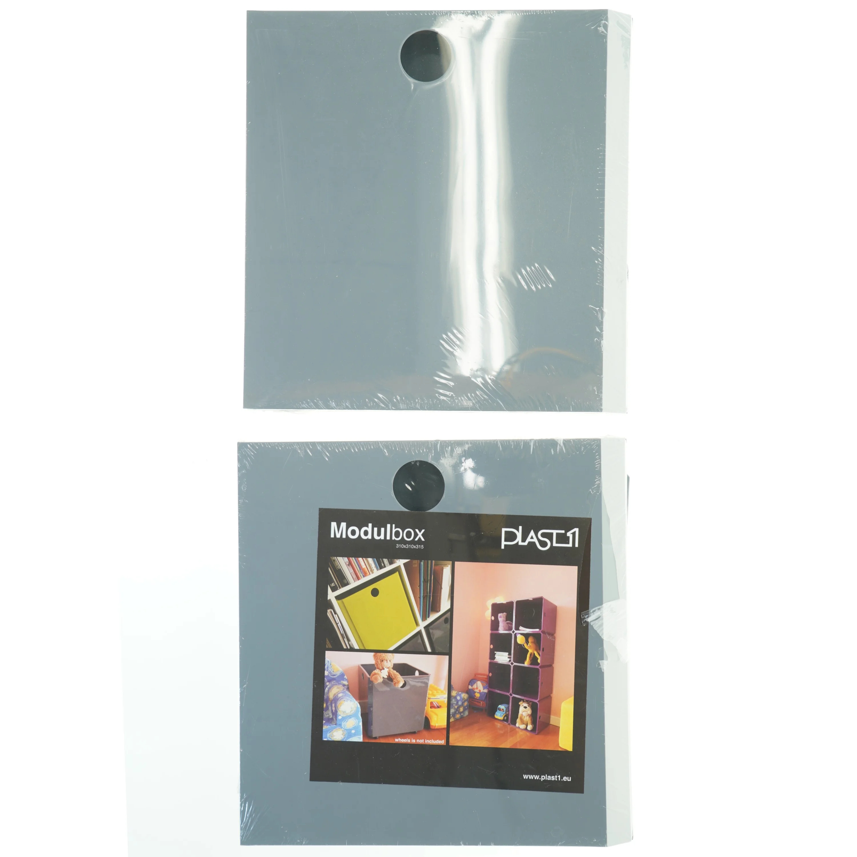 To Opbevaringskasser fra Plast1 (str. 32x32x31 cm)