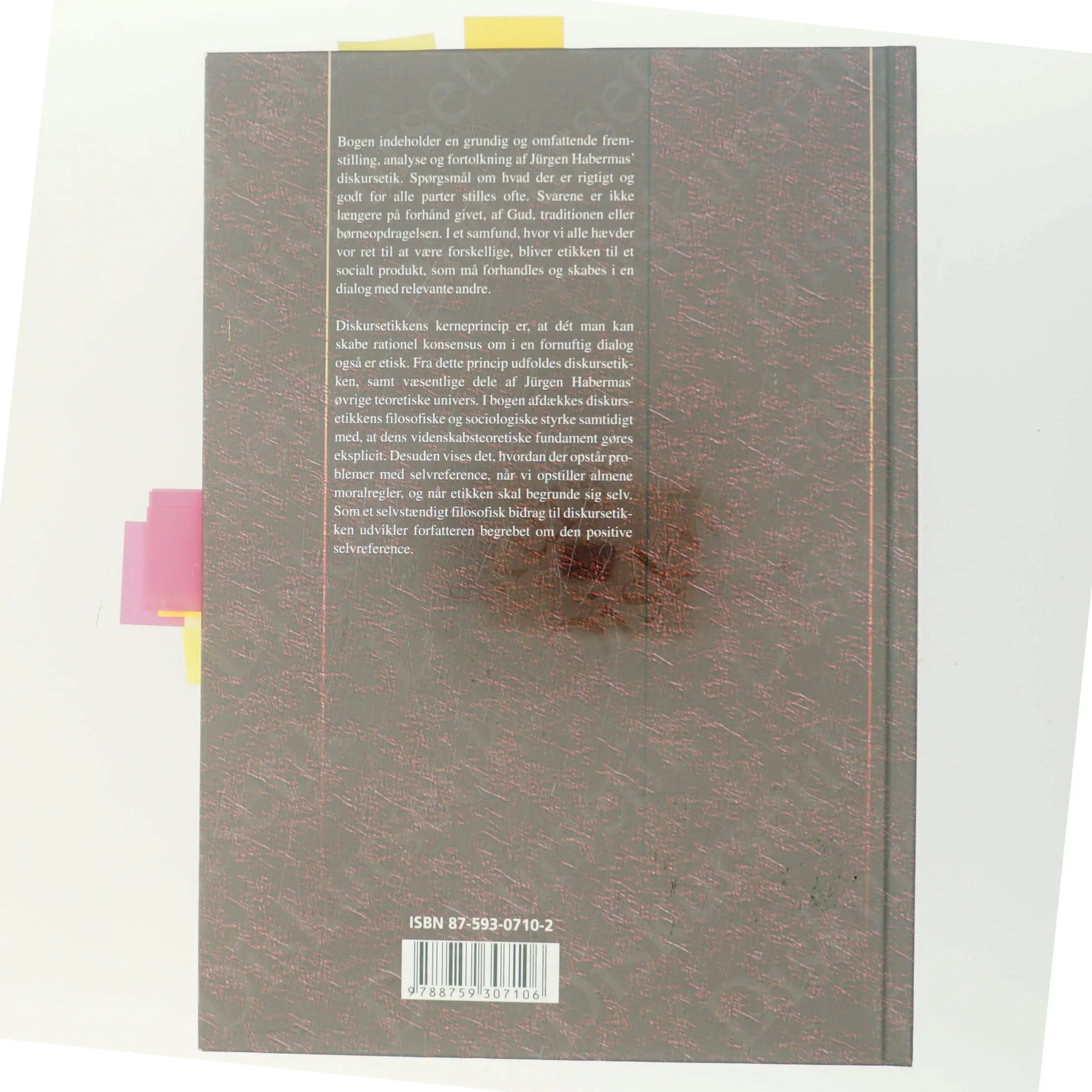 Diskursetik og den positive selvreference : Jürgen Habermas' kommunikative etik af Anders Bordum (Bog)