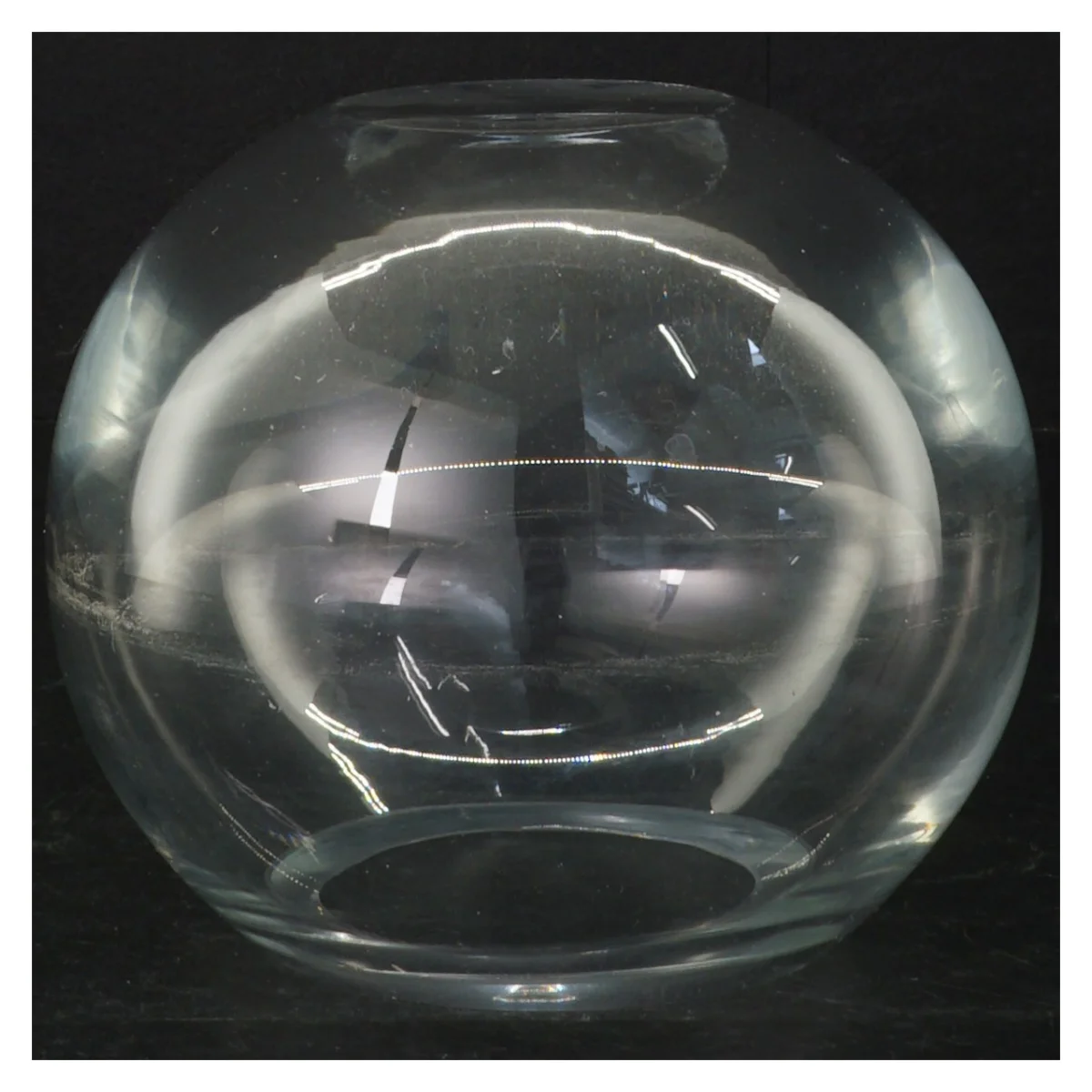 Rund glas vase/skål (str. Ø 16 cm)