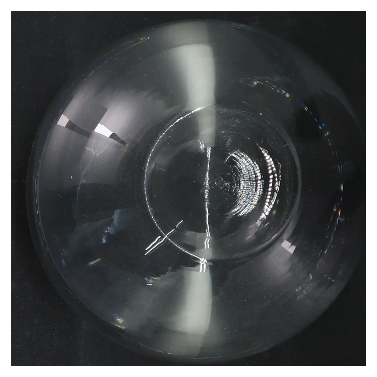 Rund glas vase/skål (str. Ø 16 cm)