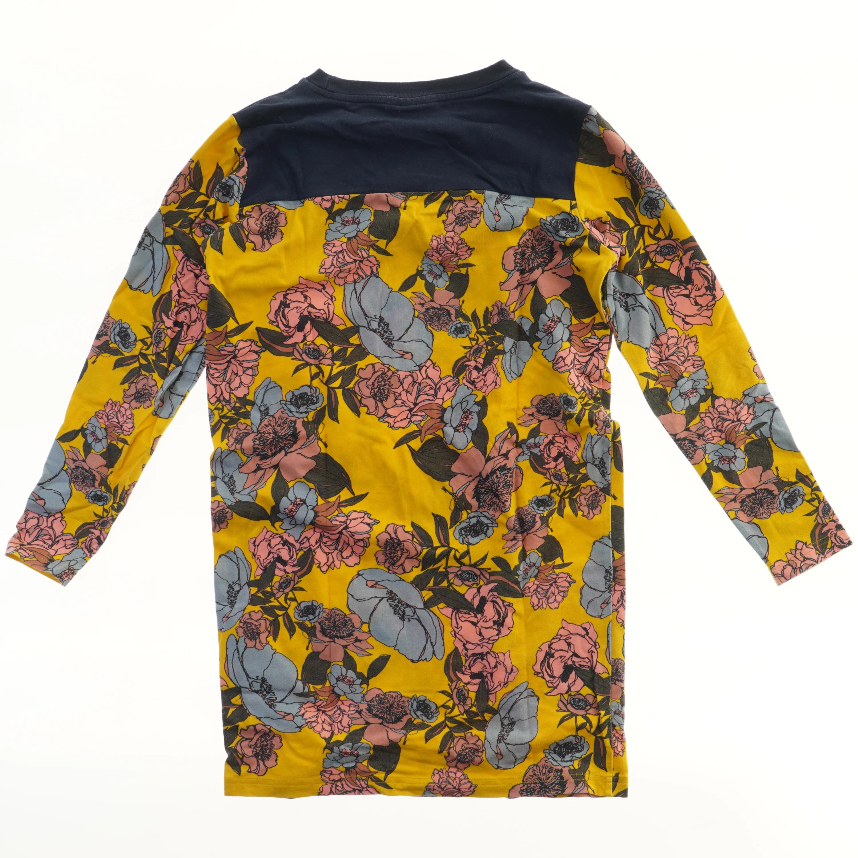 Hummel blomstret kjole med lange ærmer (str. 134)