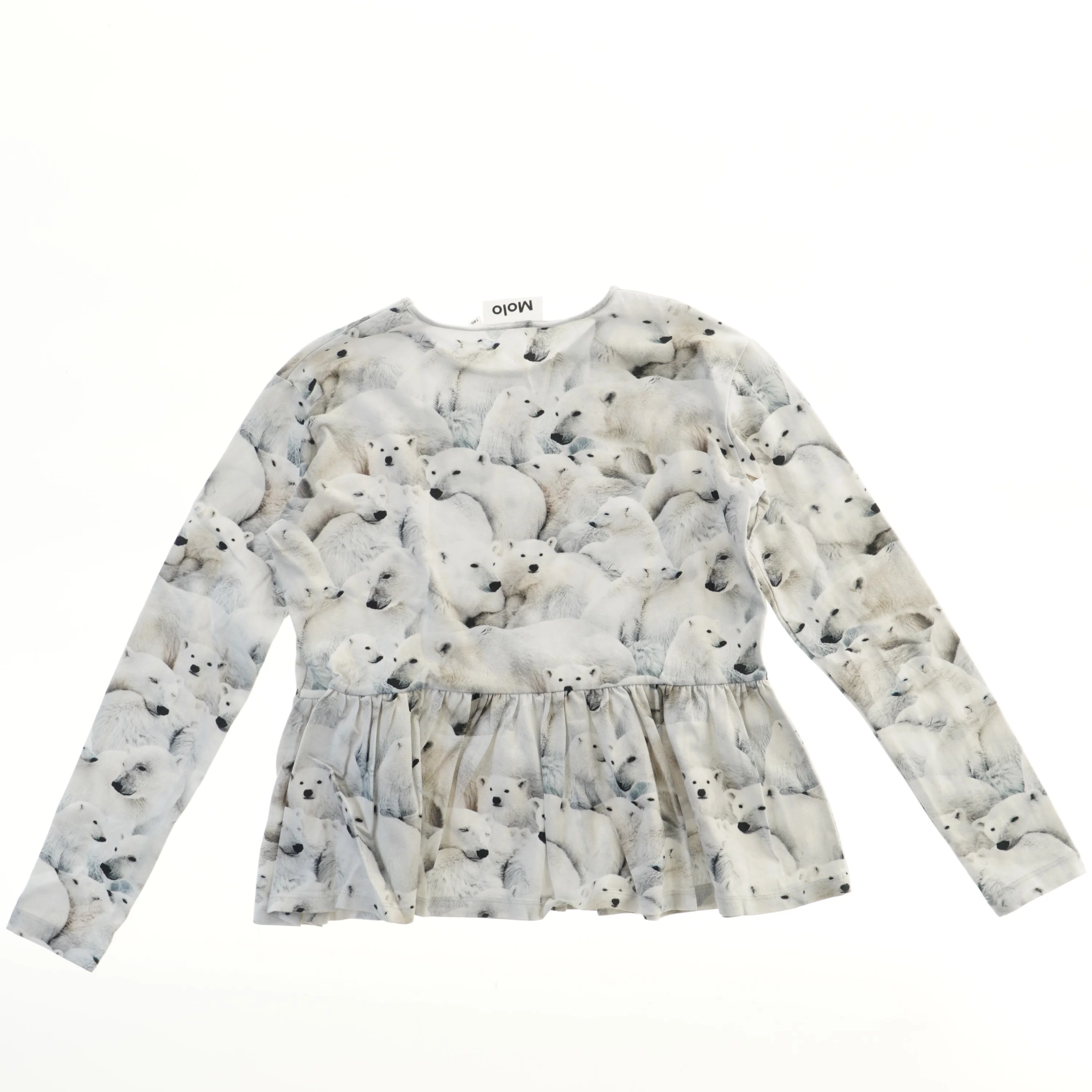 Molo bluse med isbjørneprint (str. 140)
