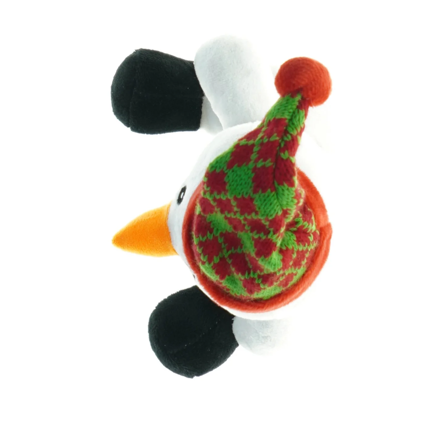 Snemandstøjdyr med hue og halstørklæde (str. 20 x 11 cm)