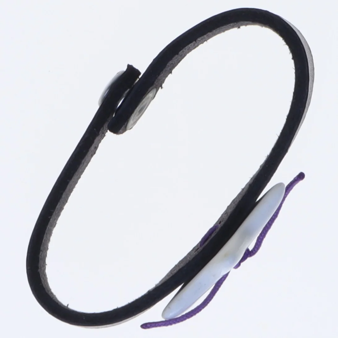 Louise Kragh læderarmbån med porcelænsstjerne fra Louise Kragh (str. Ø 5 cm)